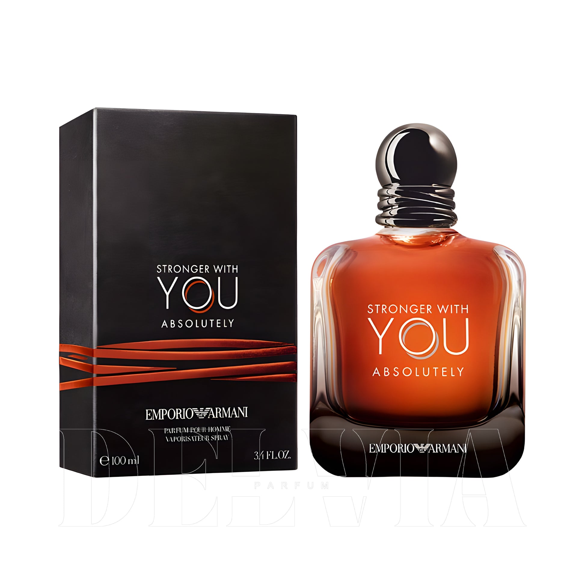 Emporio Armani Emporio Stronger With You Absolutely 2 ml dekant parfüm — kutu ve şişe görseli