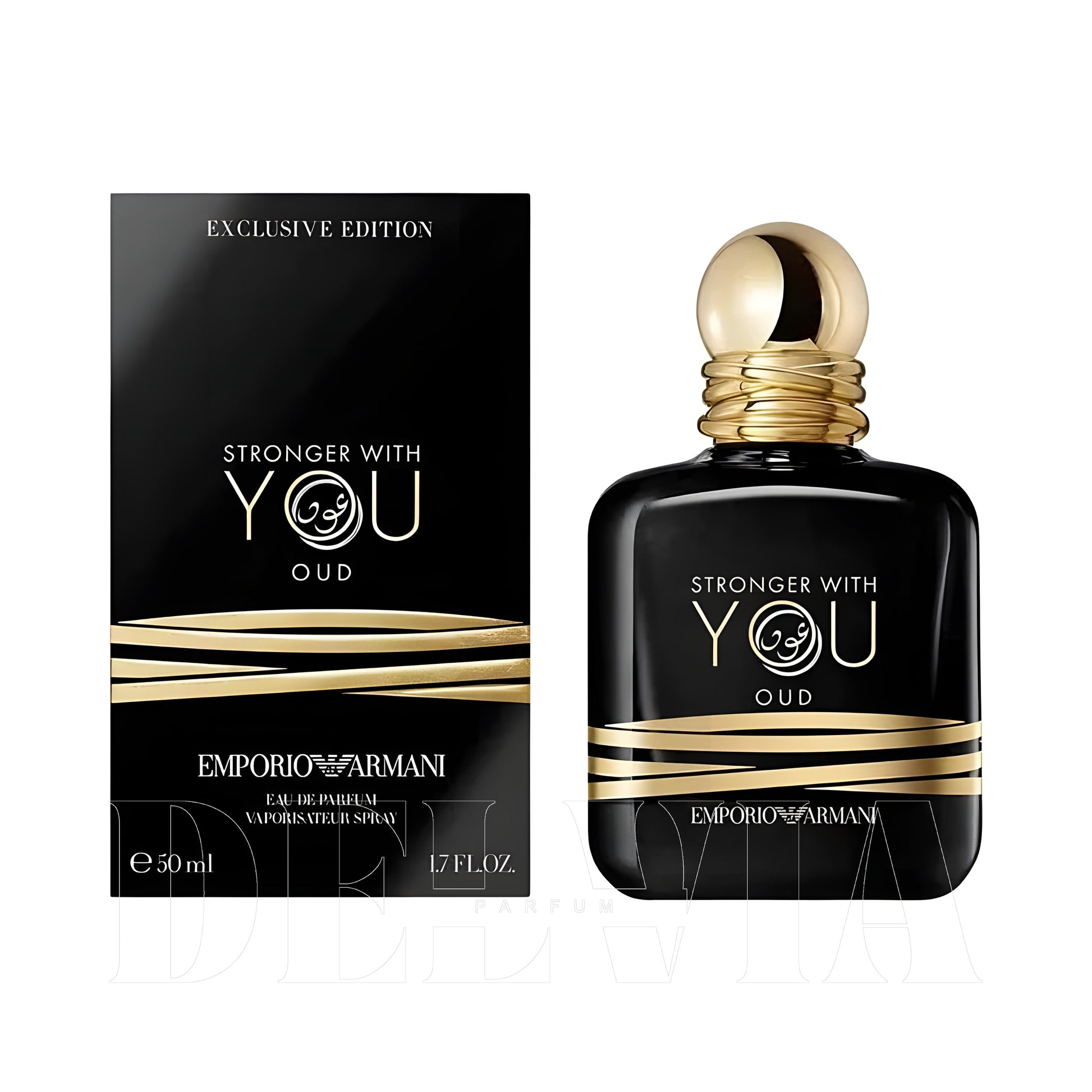 Emporio Armani Stronger With You Oud 15 ml dekant parfüm — kutu ve şişe görseli
