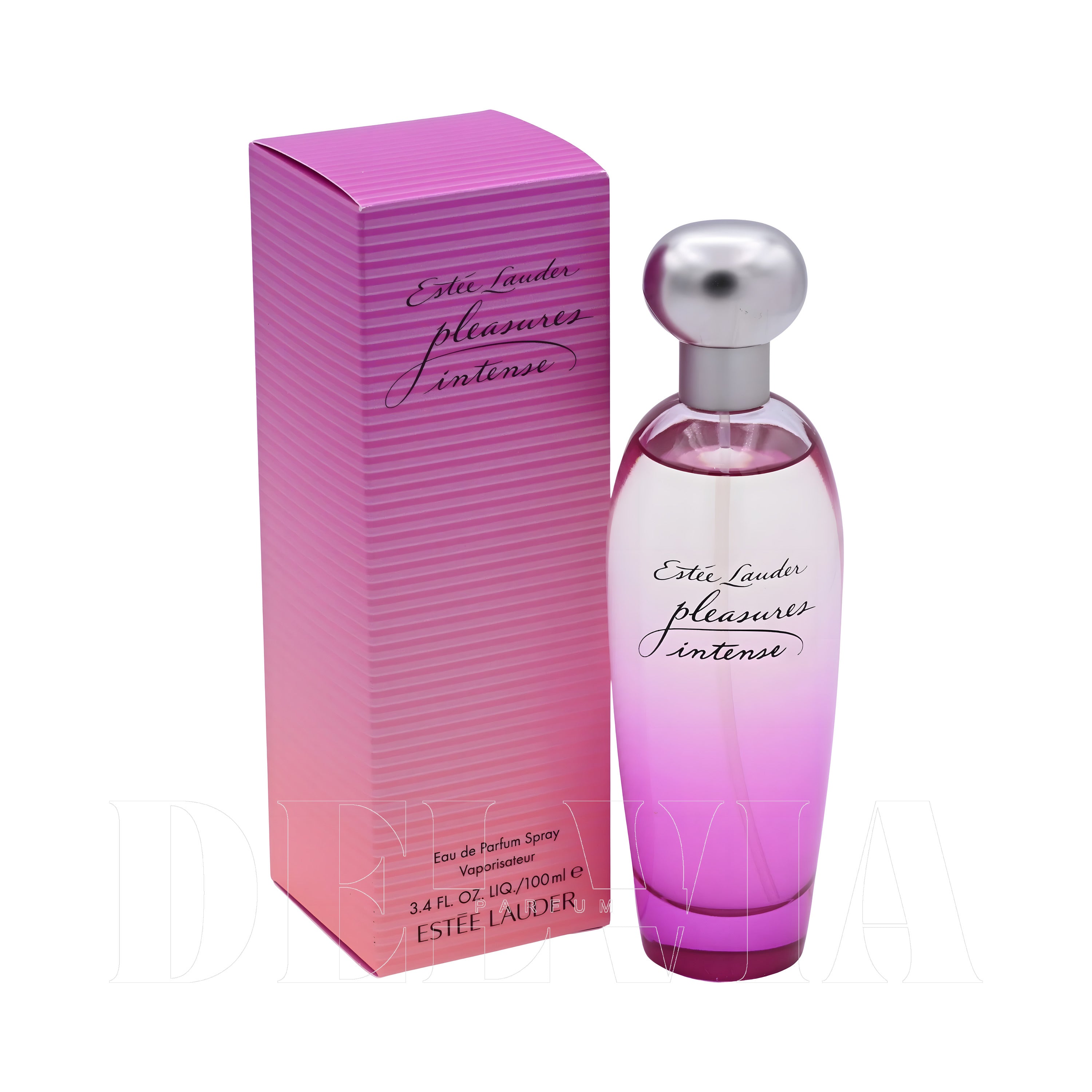 Estee Lauder Pleasures Intense Edp 1 ml dekant parfüm — kutu ve şişe görseli