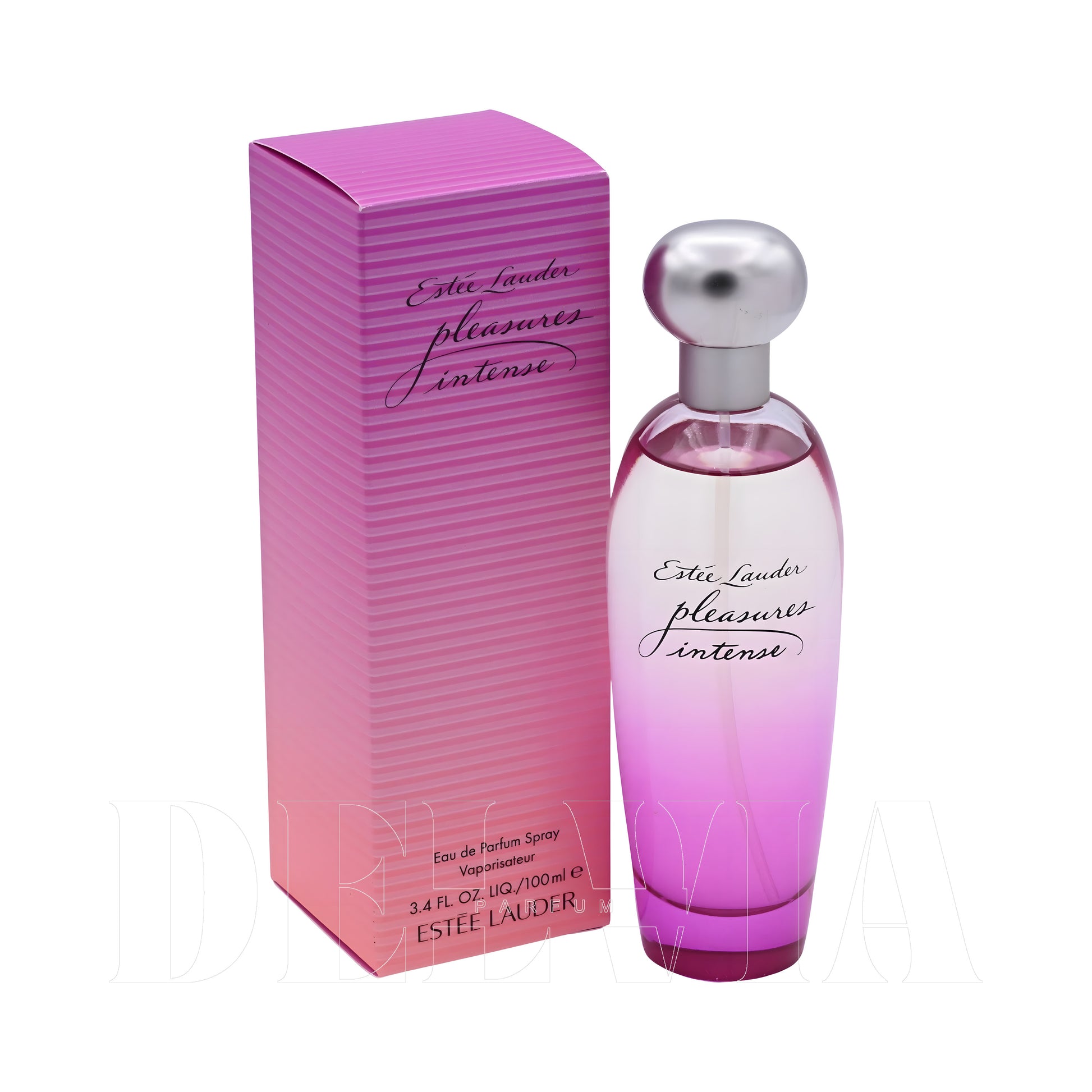 Estee Lauder Pleasures Intense 10 ml dekant parfüm — kutu ve şişe görseli