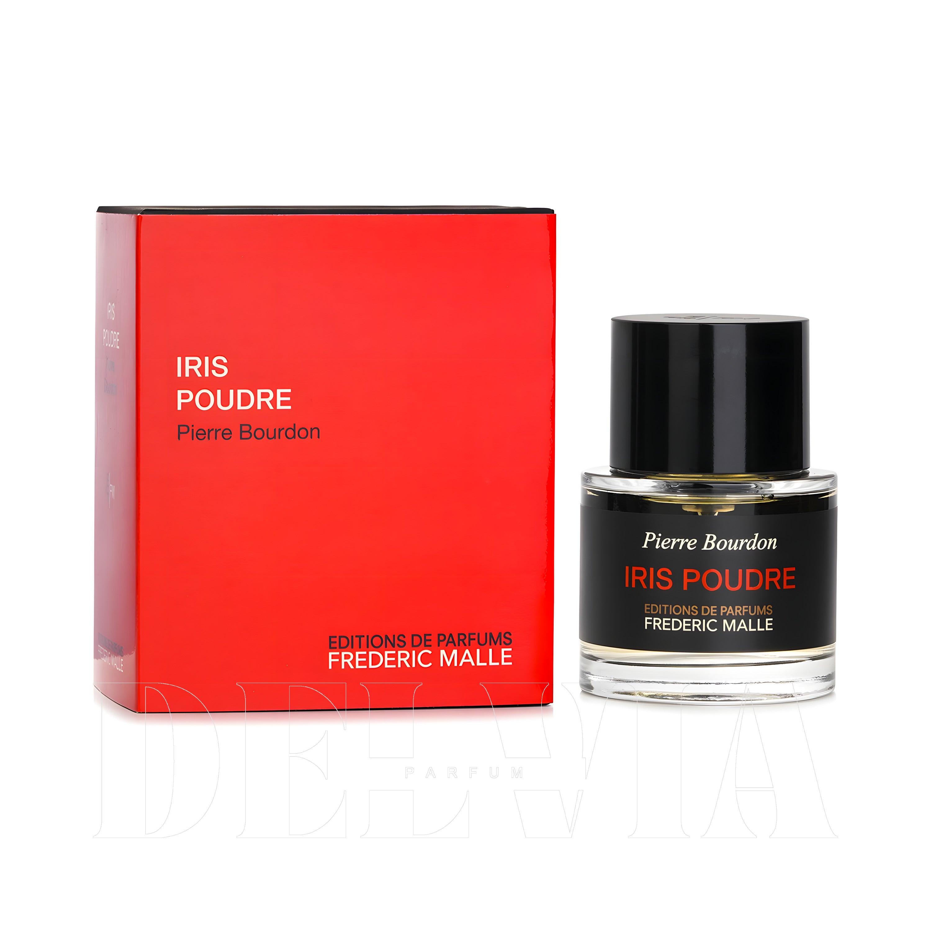 Frederic Malle Iris Poudre 15 ml dekant parfüm — kutu ve şişe görseli