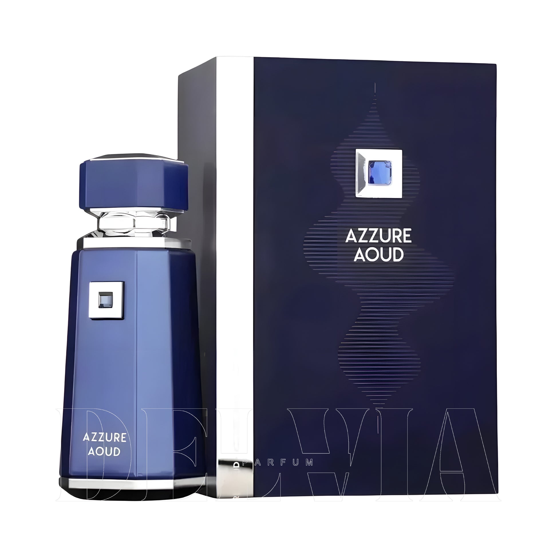 French Avenue Azzure Aoud 8 Ml dekant parfüm 8 ml — kutu ve şişe görseli