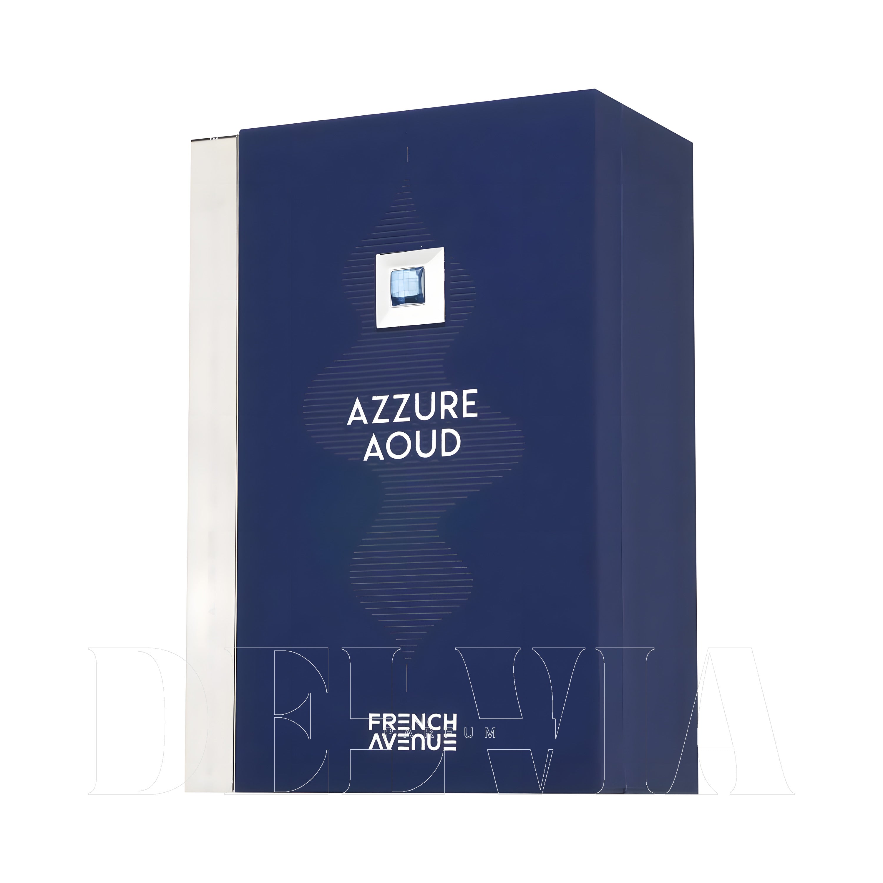French Avenue Azzure Aoud 30 ml dekant parfüm — kutu ve şişe görseli