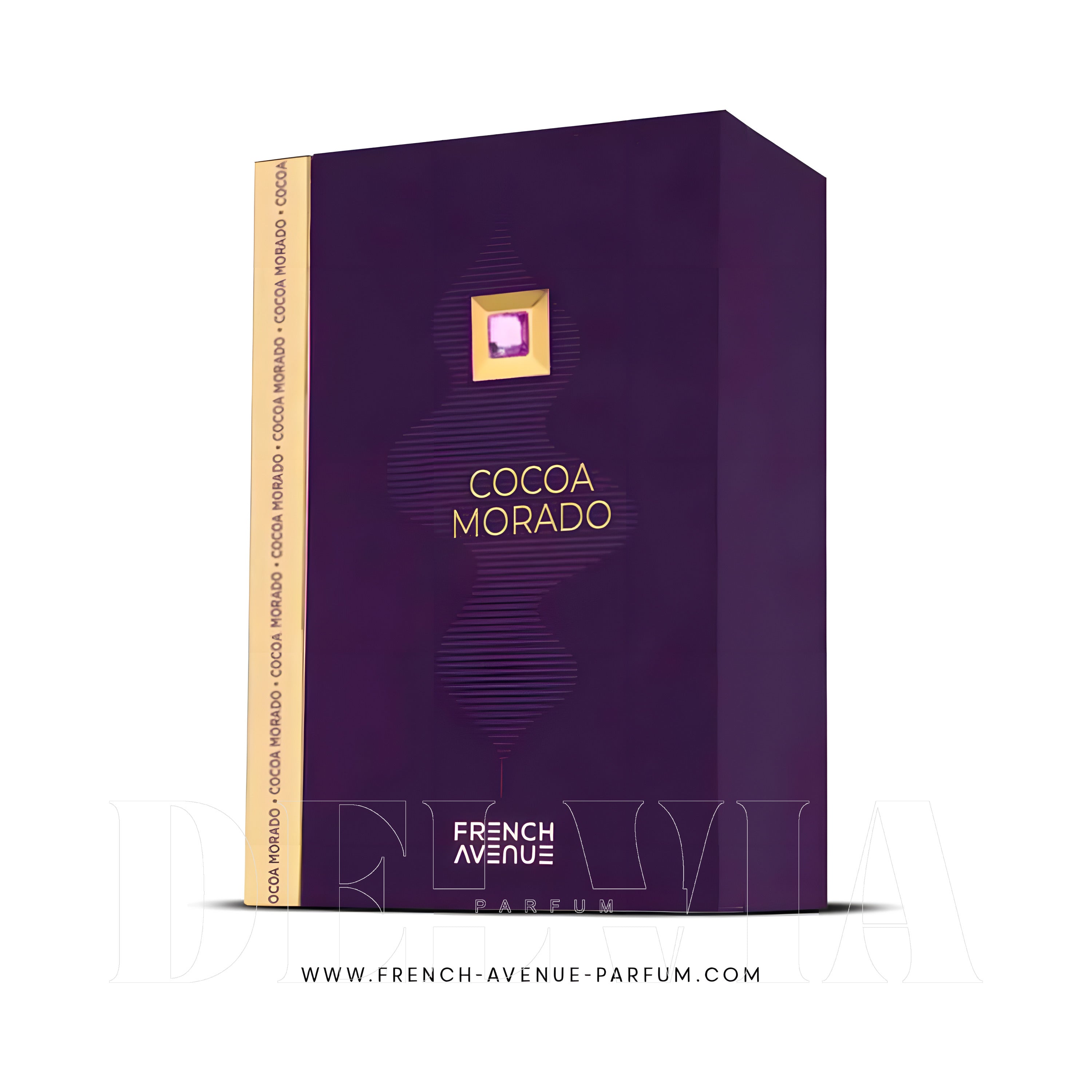 French Avenue Cocoa Morado 3 Ml dekant parfüm 3 ml — kutu ve şişe görseli