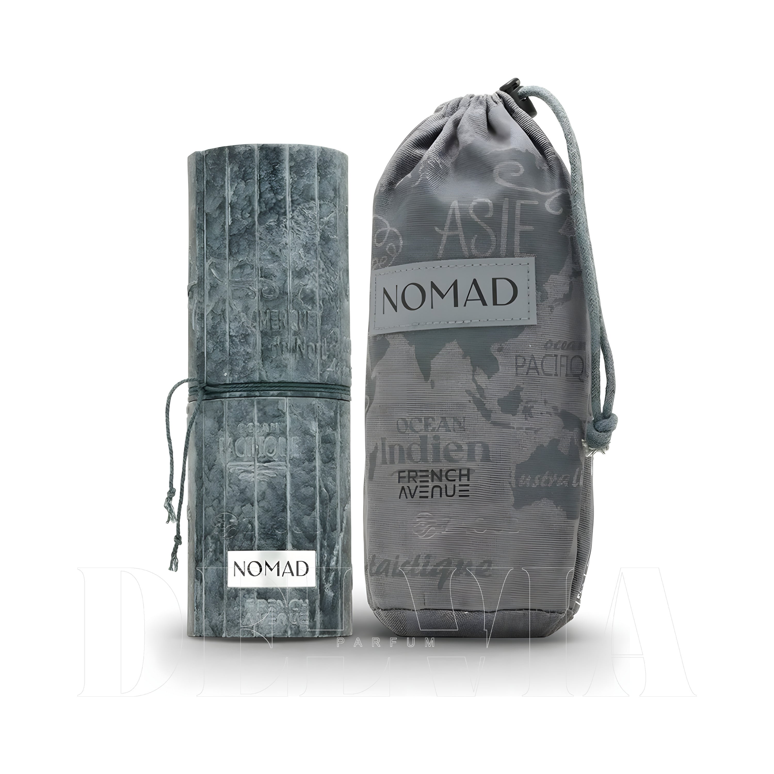 French Avenue Nomad Extrait 3 ml dekant parfüm — kutu ve şişe görseli