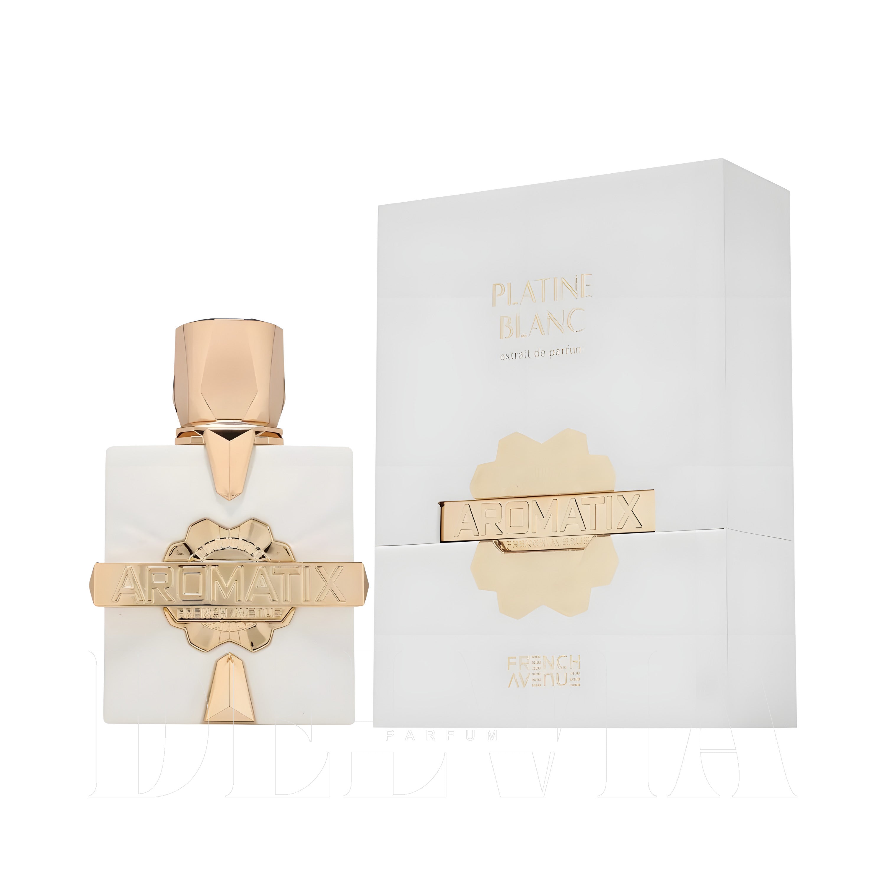 French Avenue Platine Blanc Extrait De Parfum 2 ml dekant parfüm — kutu ve şişe görseli