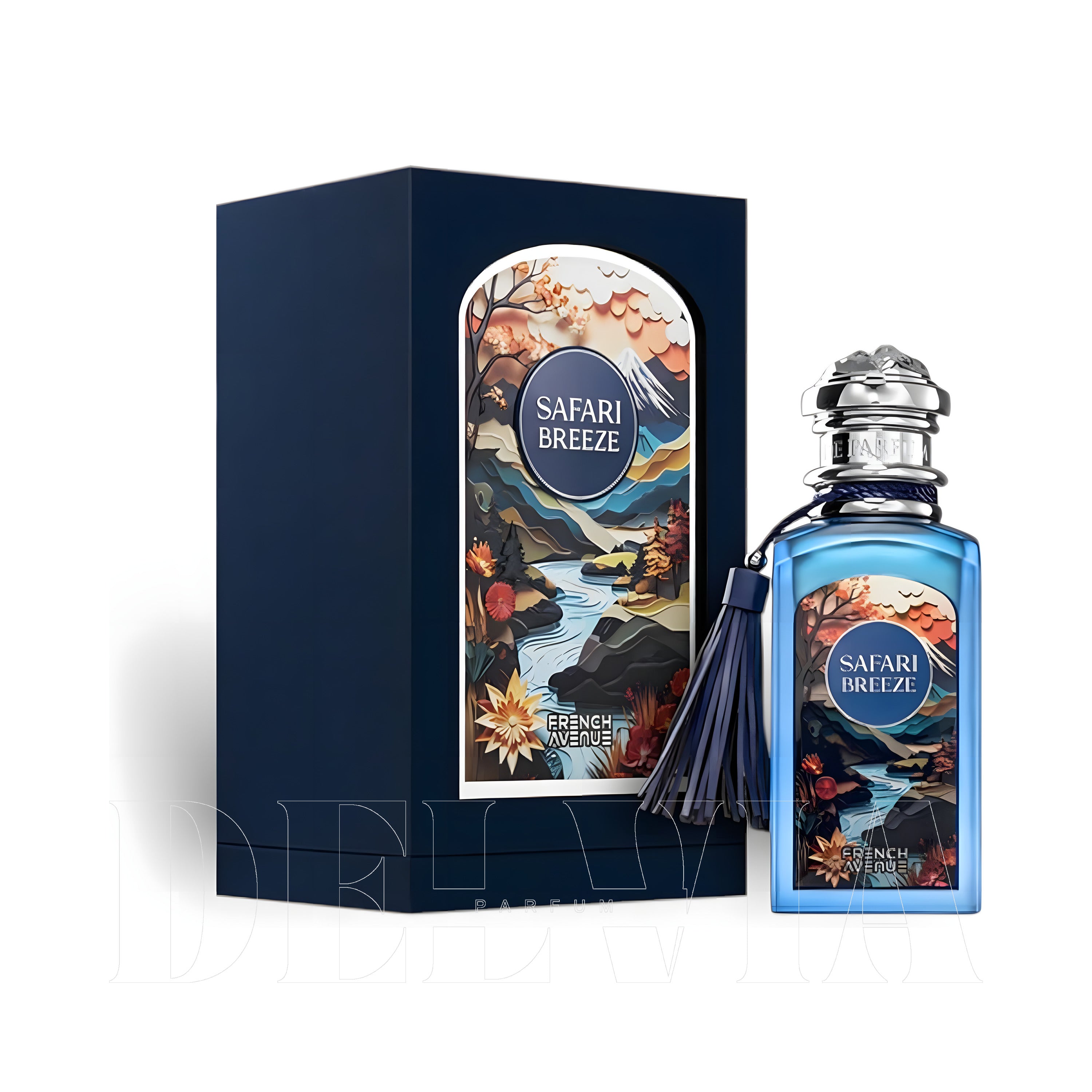 French Avenue Safari Breeze Extrait De Parfum 30 ml dekant parfüm — kutu ve şişe görseli