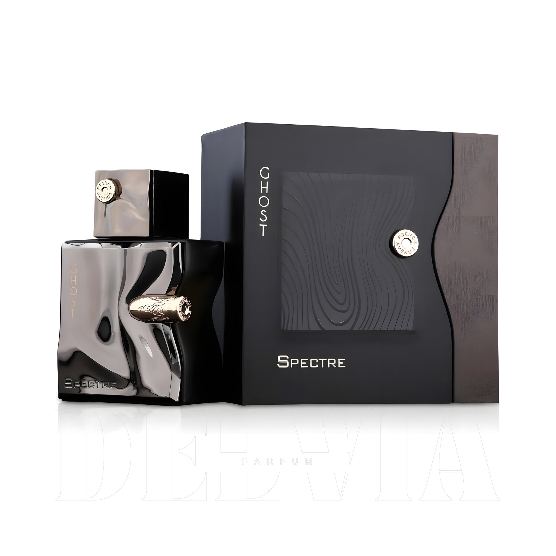 French Avenue Spectre Ghost 1 ml dekant parfüm — kutu ve şişe görseli