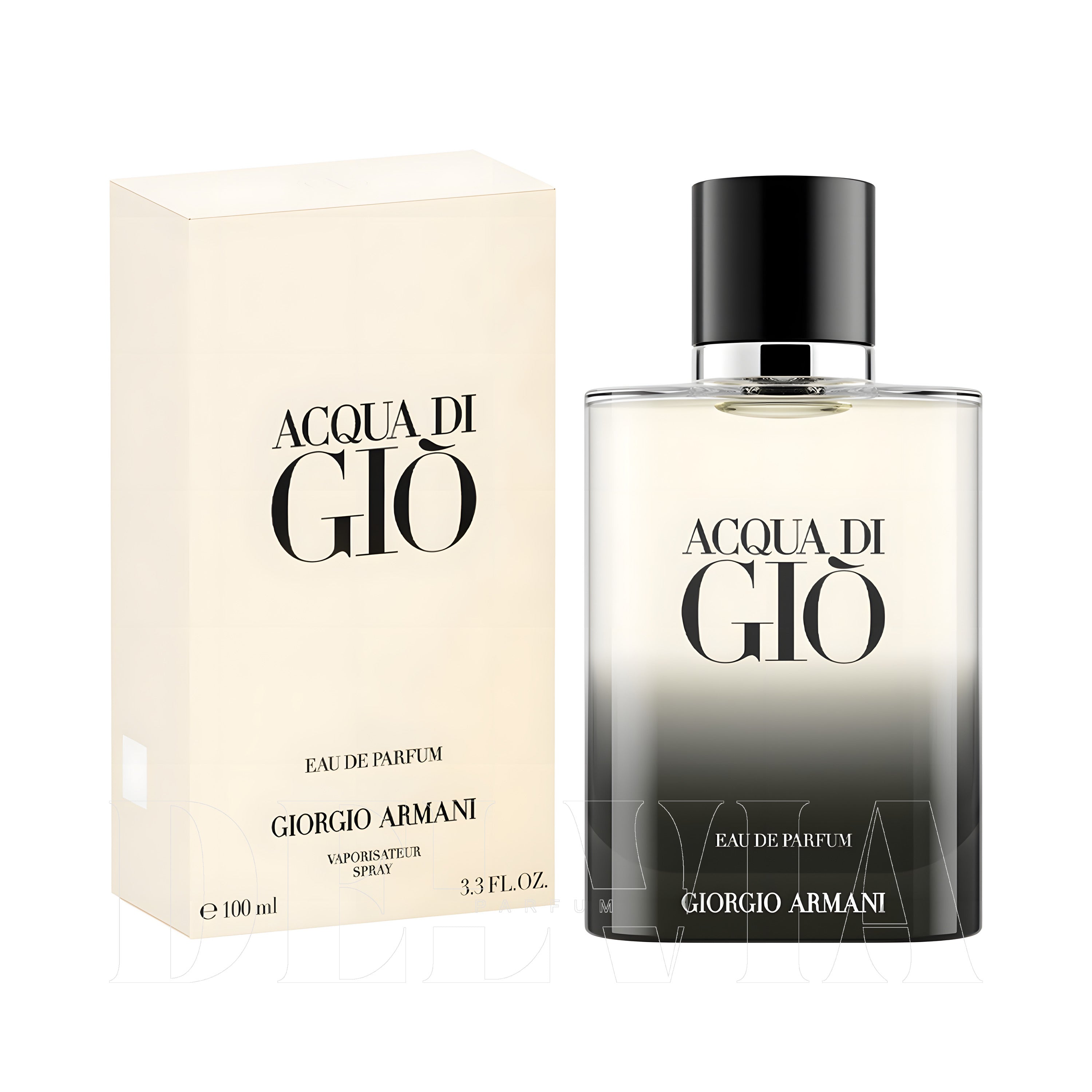 Giorgio Armani Acqua Di Gio 2 ml dekant parfüm — kutu ve şişe görseli