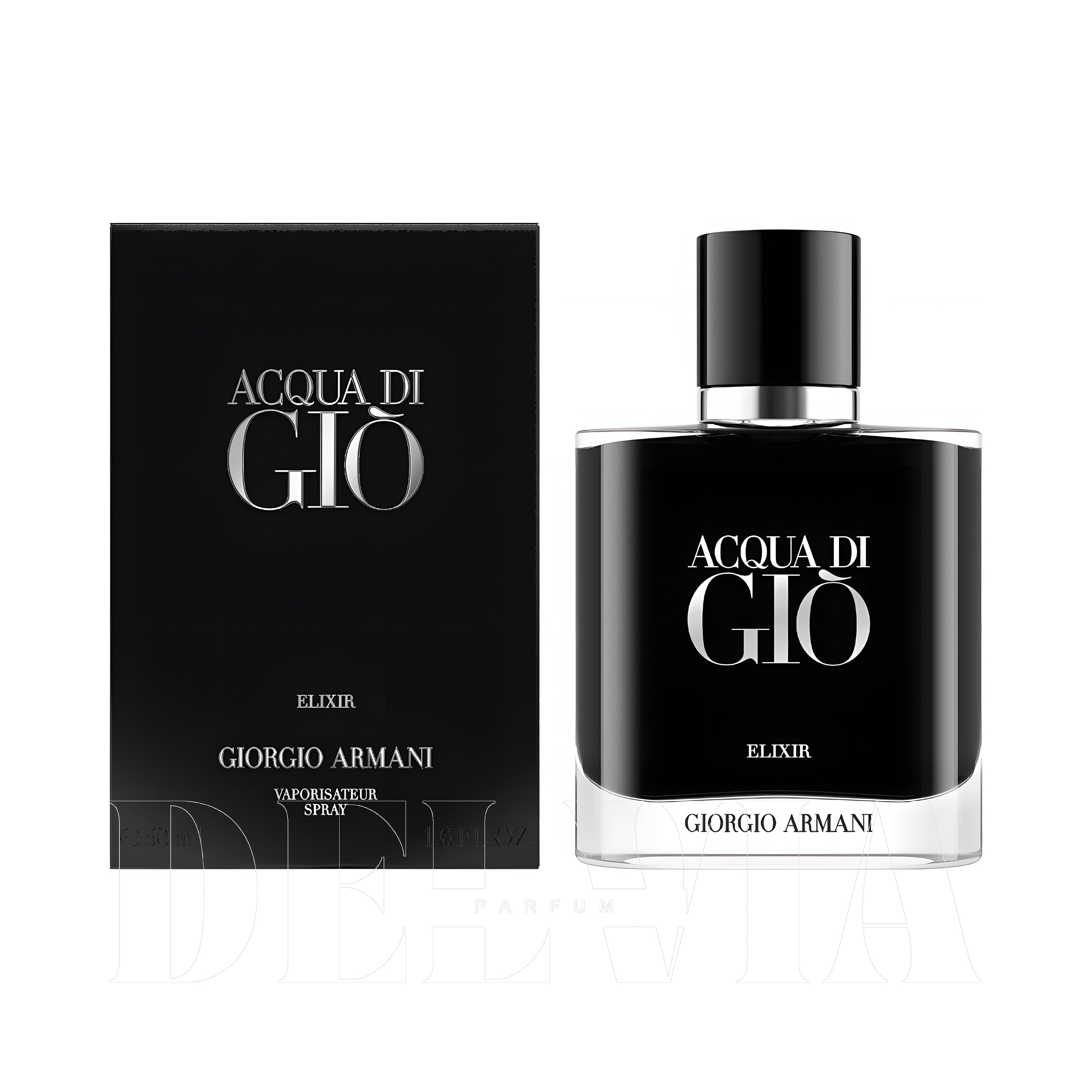 Giorgio Armani Acqua Di Gio Elixir 20 ml dekant parfüm — kutu ve şişe görseli