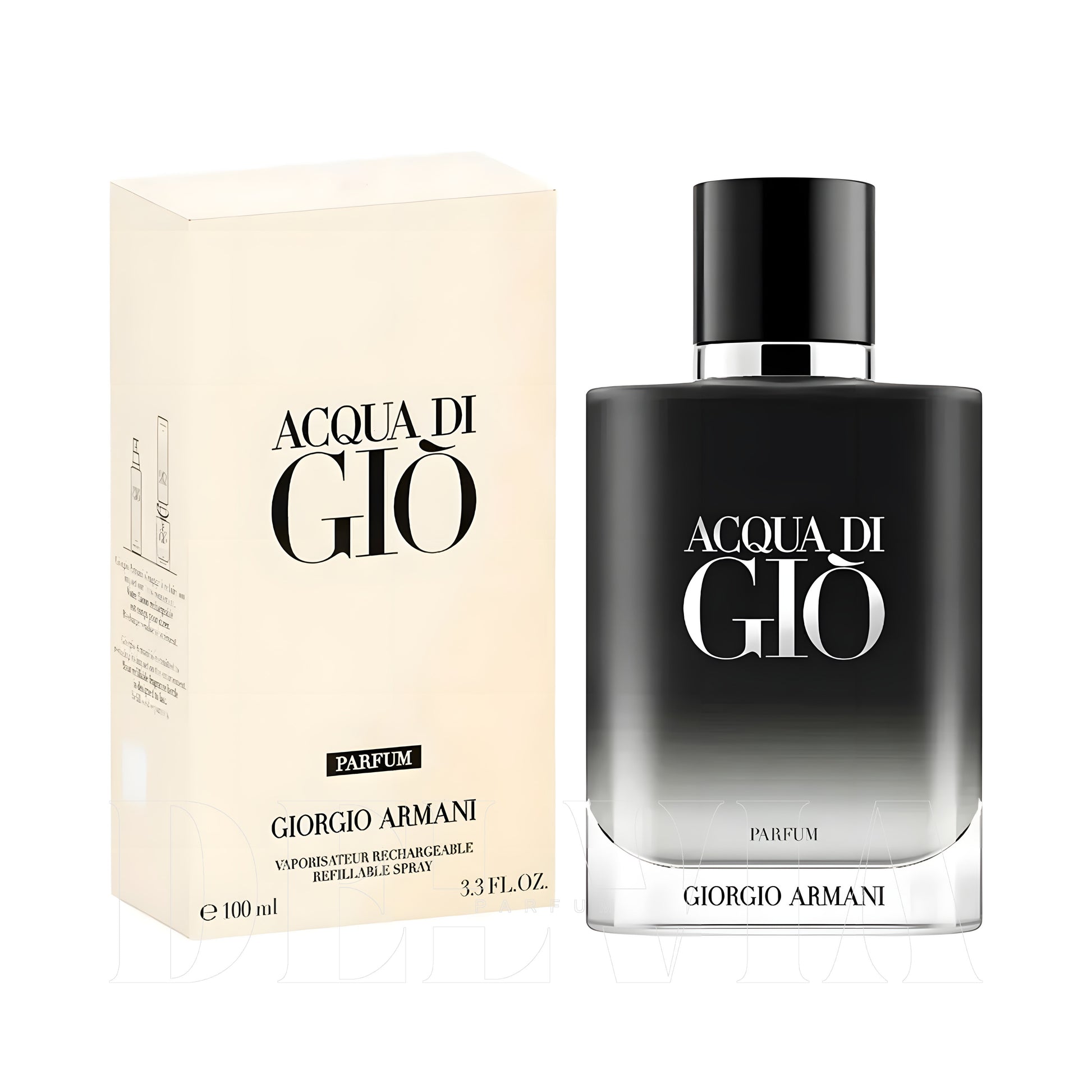 Giorgio Armani Acqua Di Gio Perfume 2 ml dekant parfüm — kutu ve şişe görseli