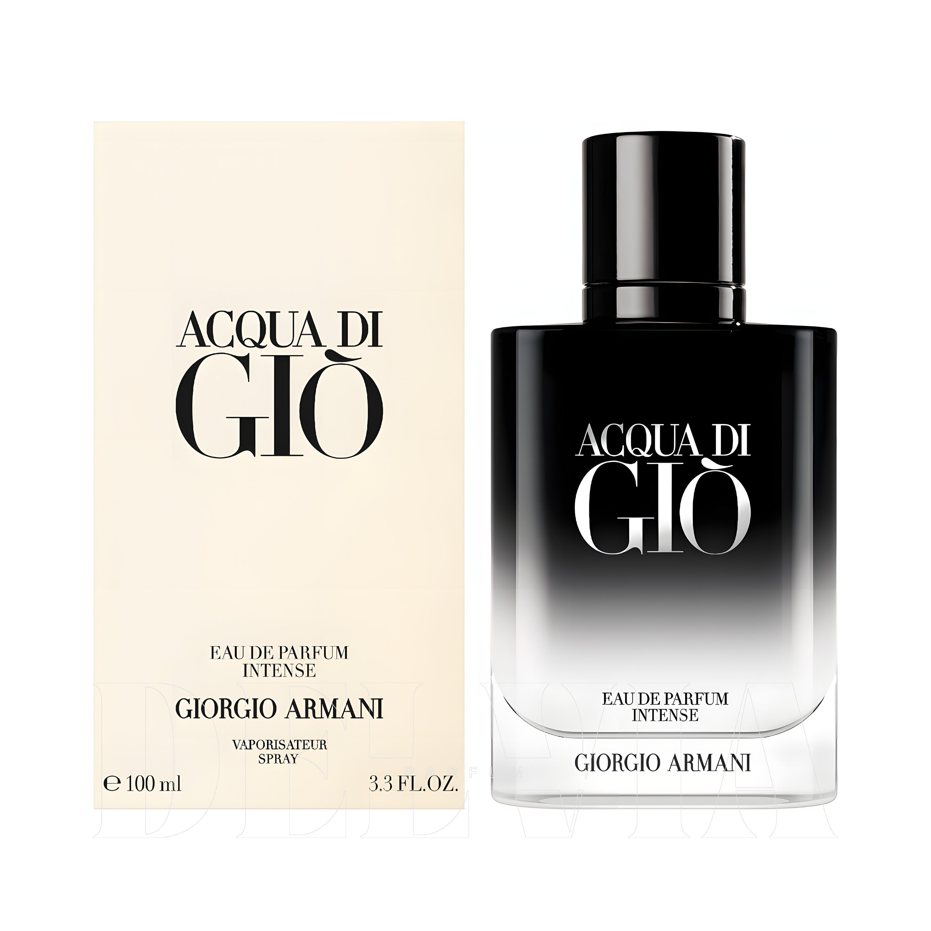 Giorgio Armani Acqua Di Gio Pour Homme Intense Araba Kokusu — kutu ve şişe görseli