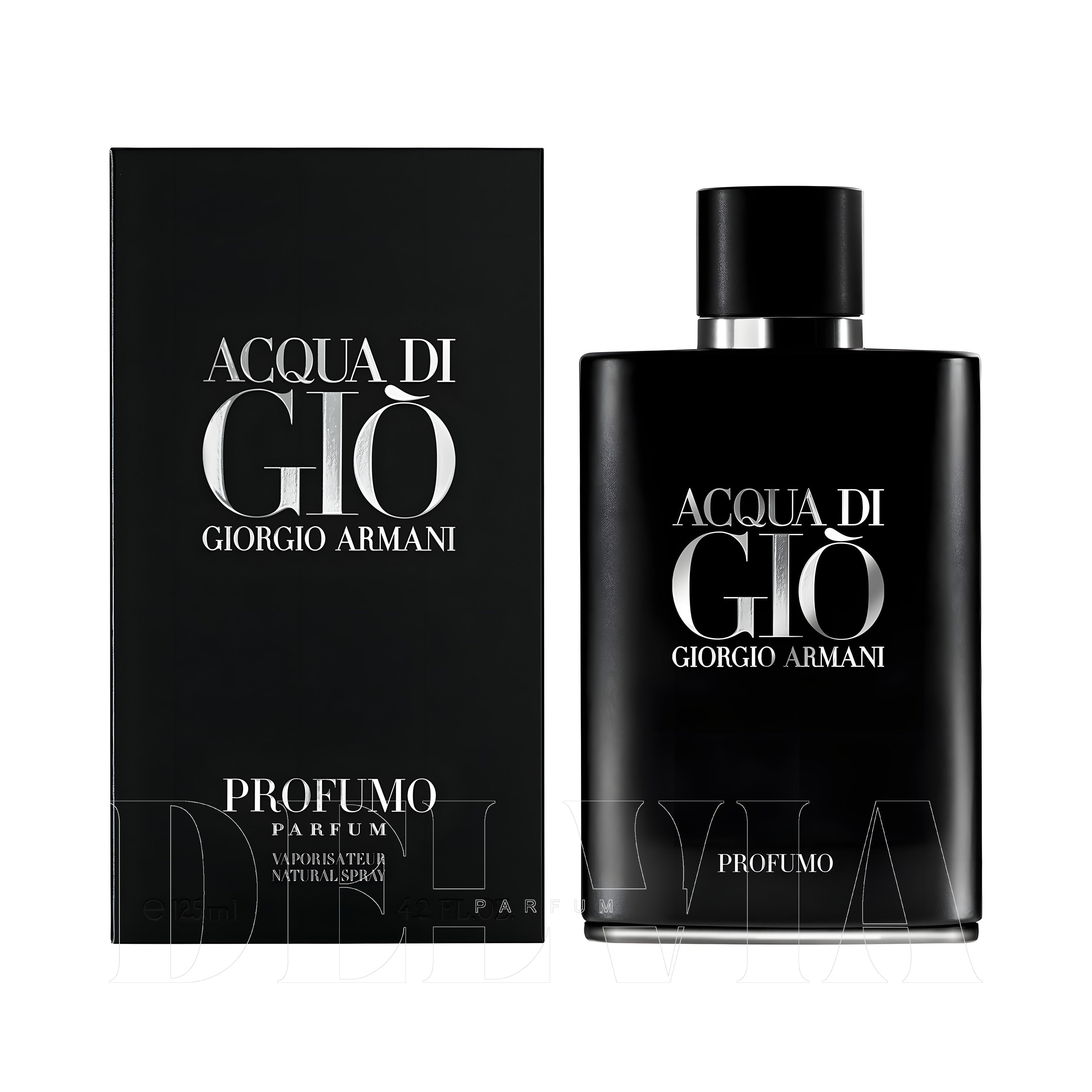 Giorgio Armani Acqua Di Gio Profumo 5 ml dekant parfüm — kutu ve şişe görseli