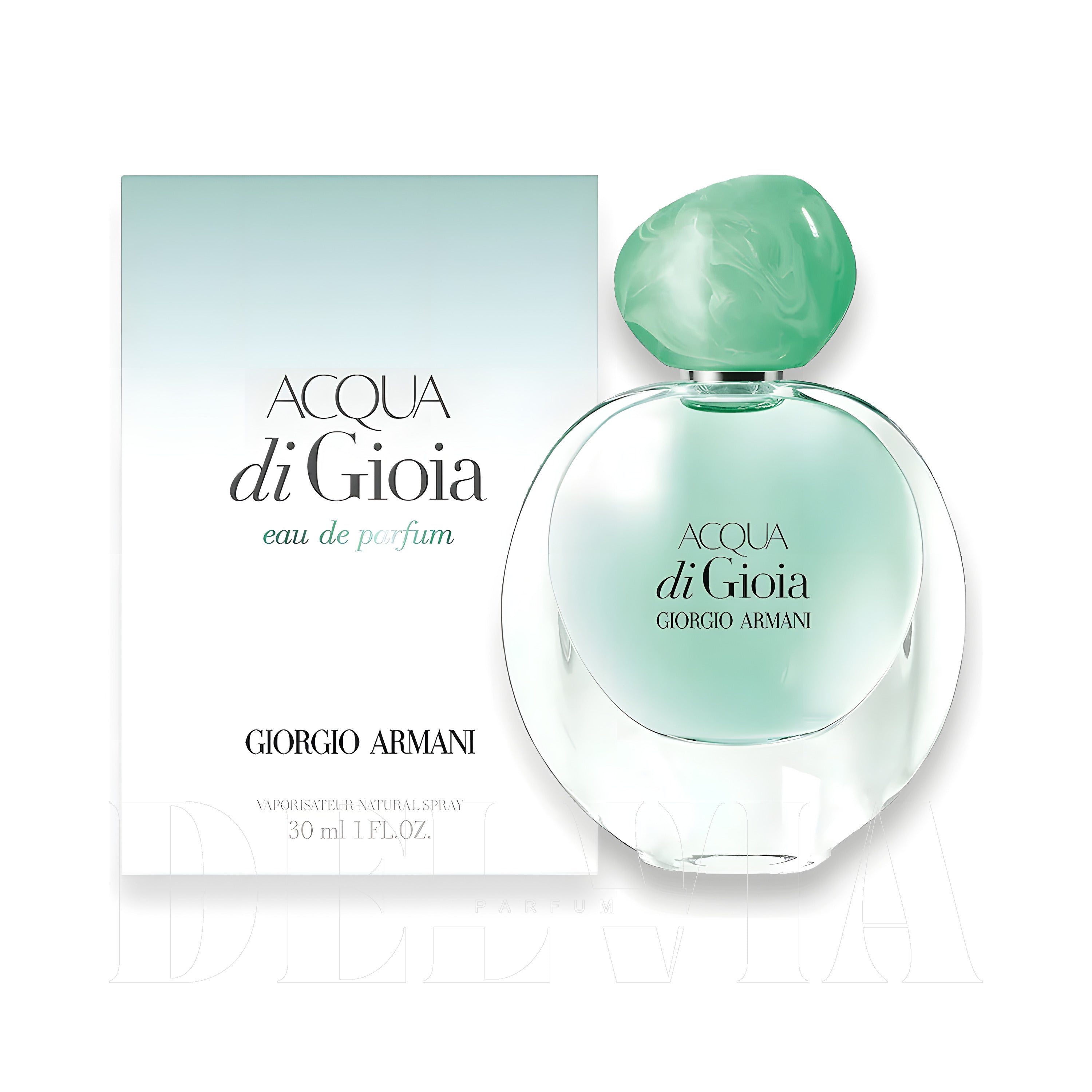Giorgio Armani Acqua Di Gioia 2 ml dekant parfüm — kutu ve şişe görseli
