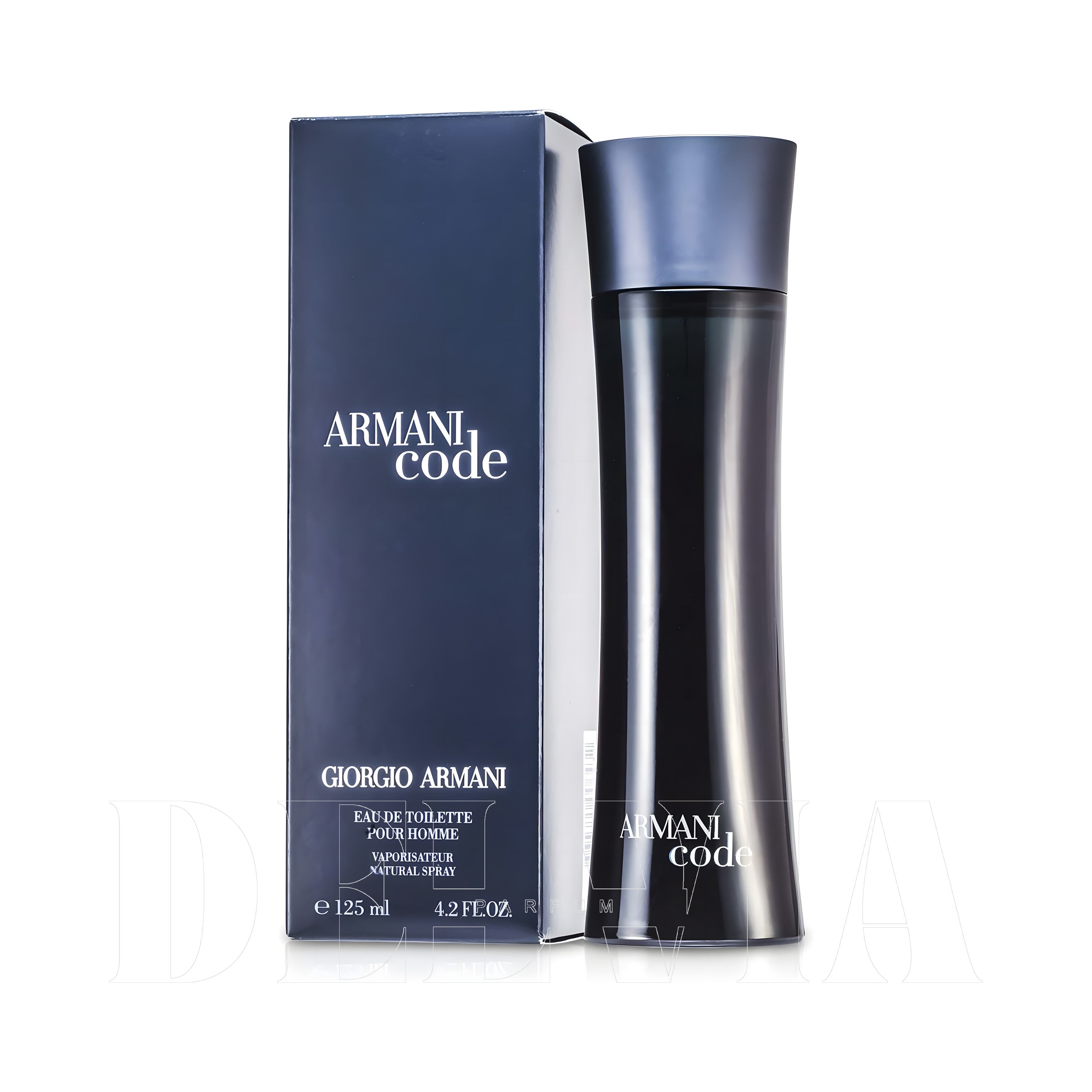 Giorgio Armani Code 8 ml dekant parfüm — kutu ve şişe görseli