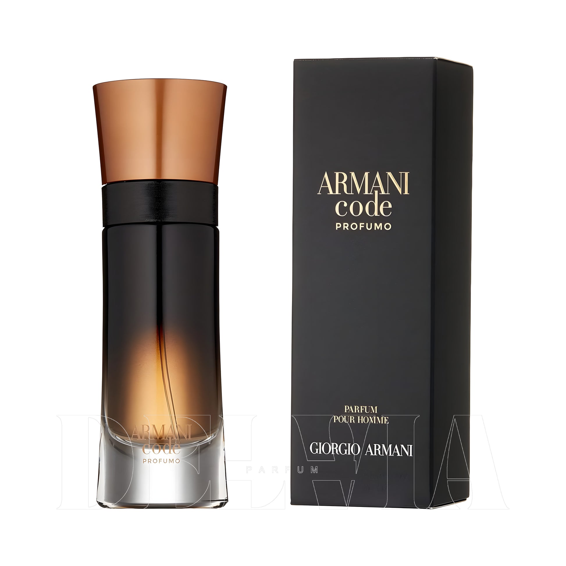 Giorgio Armani Code Profumo 2 ml dekant parfüm — kutu ve şişe görseli