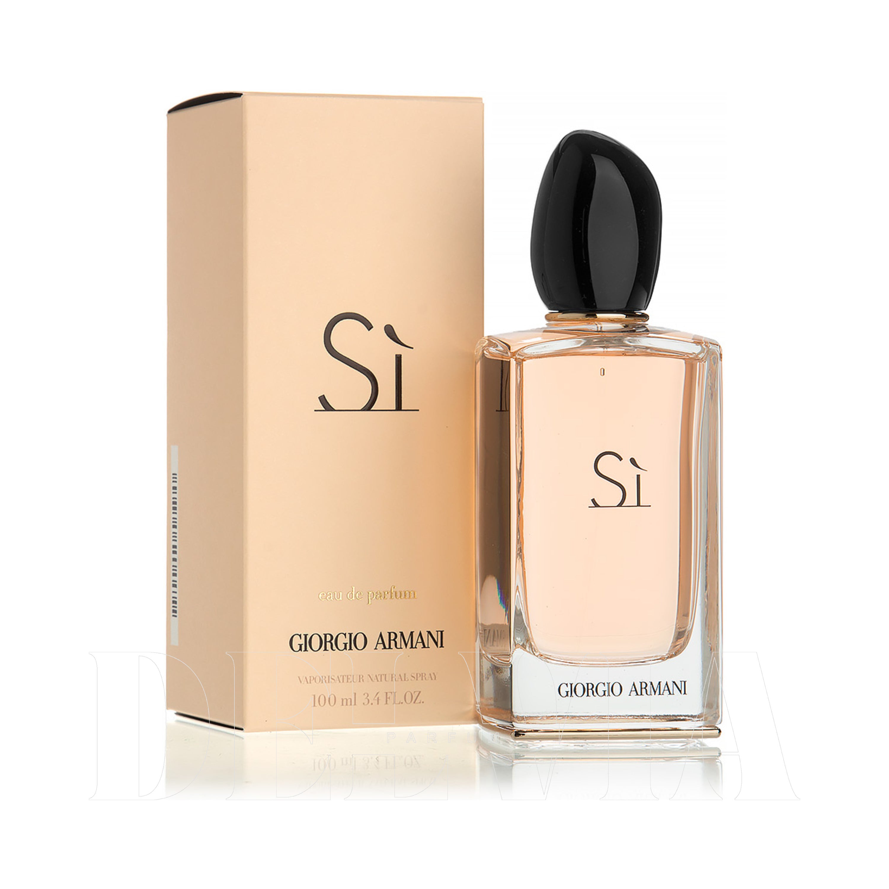 Giorgio Armani Si 1 ml dekant parfüm — kutu ve şişe görseli