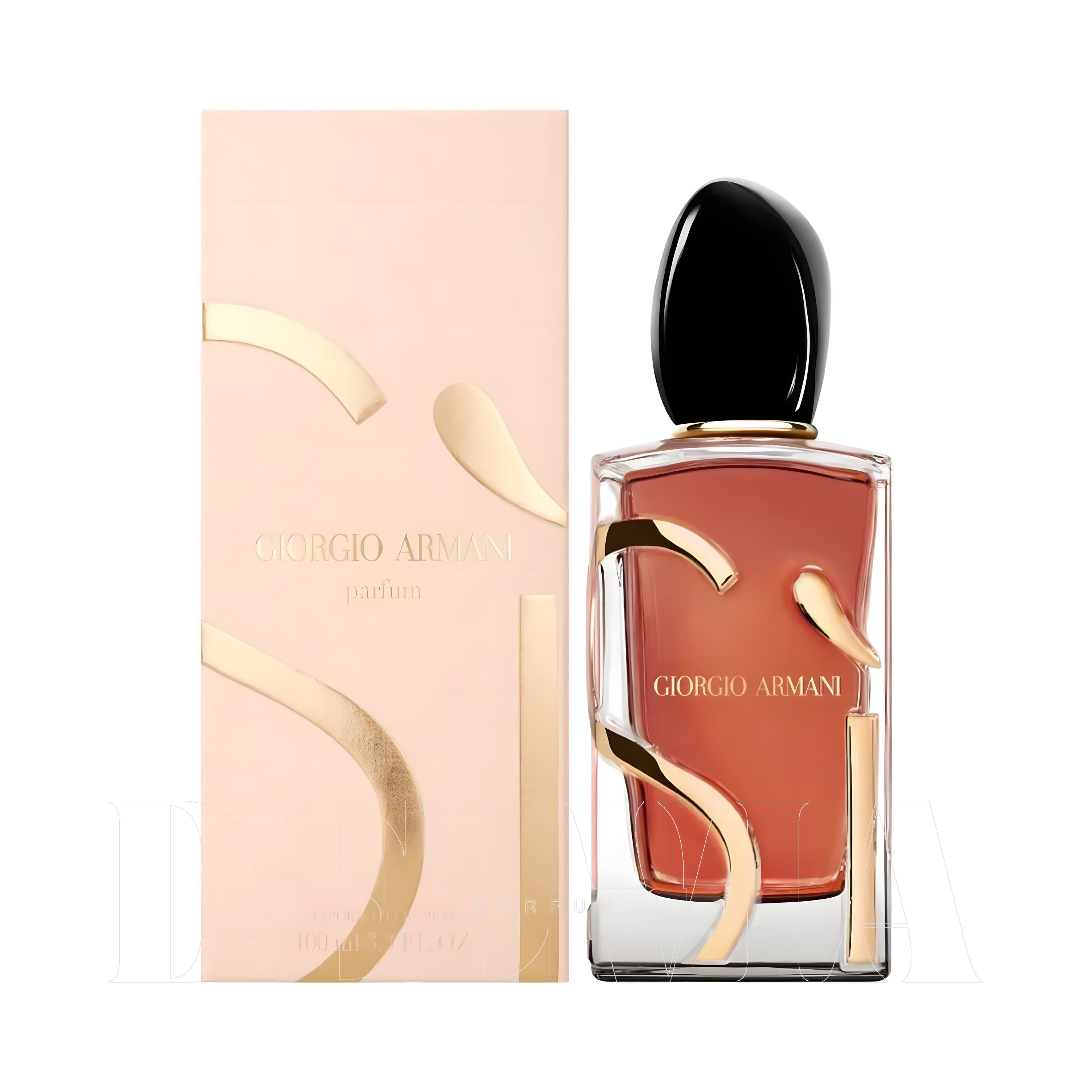 Giorgio Armani Si Parfum 20 ml dekant parfüm — kutu ve şişe görseli