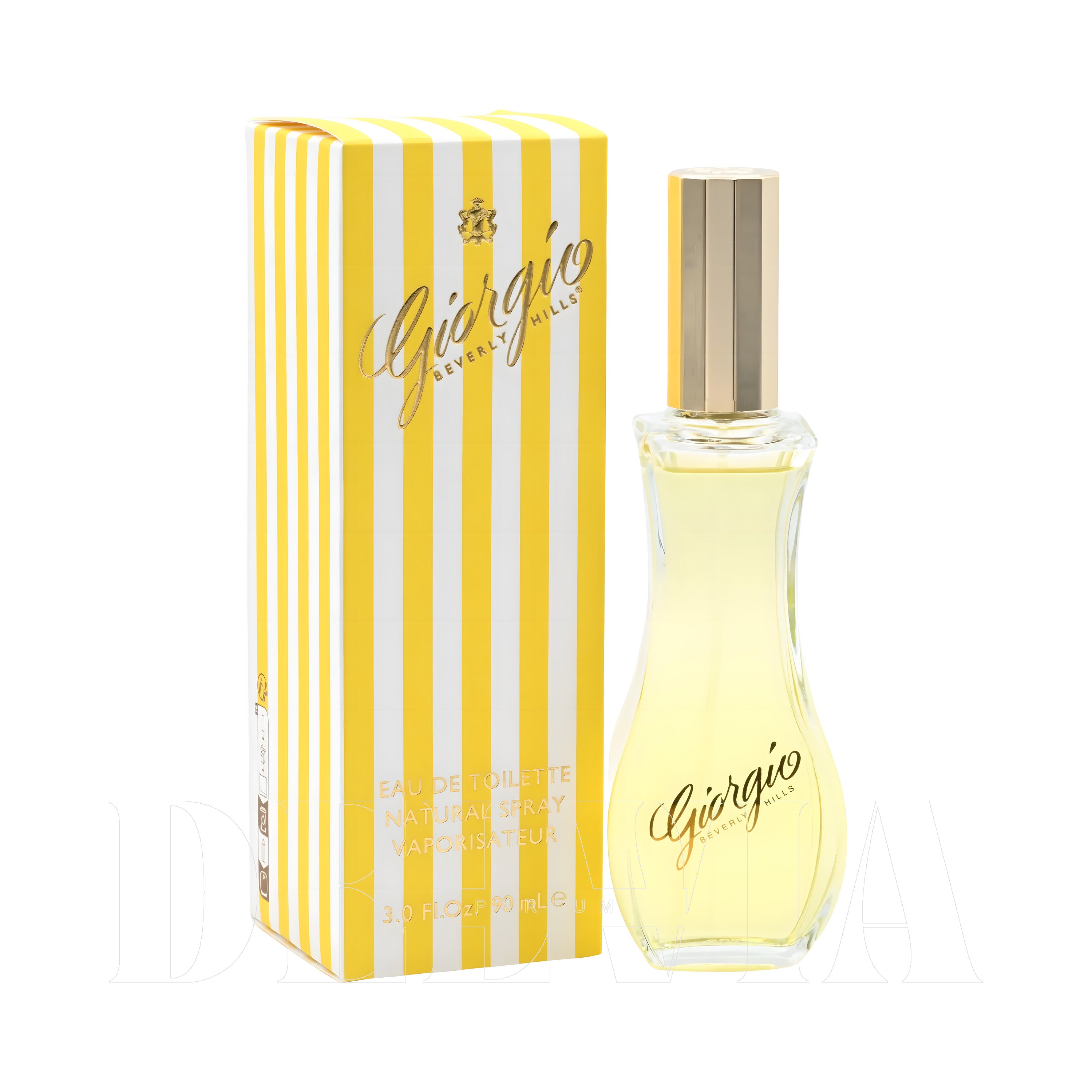 Giorgio Beverly Hills Giorgio 1 ml dekant parfüm — kutu ve şişe görseli