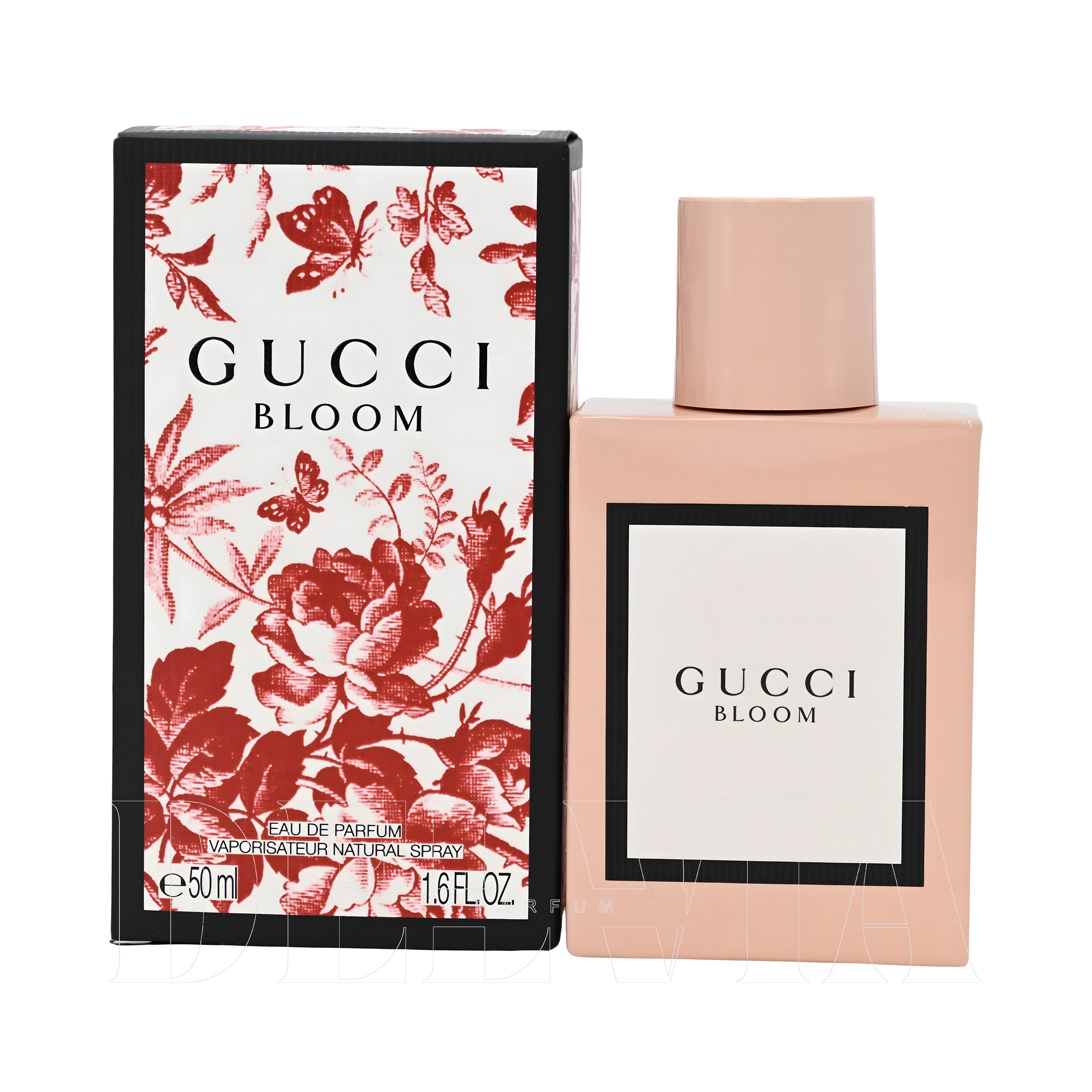 Gucci Bloom 8 ml dekant parfüm — kutu ve şişe görseli