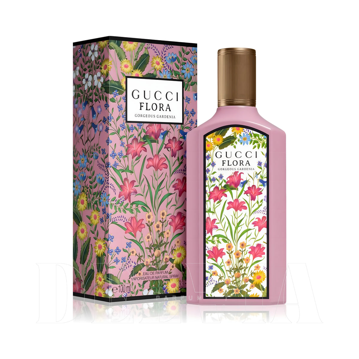 Gucci Flora Gorgeous Gardenia 30 ml dekant parfüm — kutu ve şişe görseli
