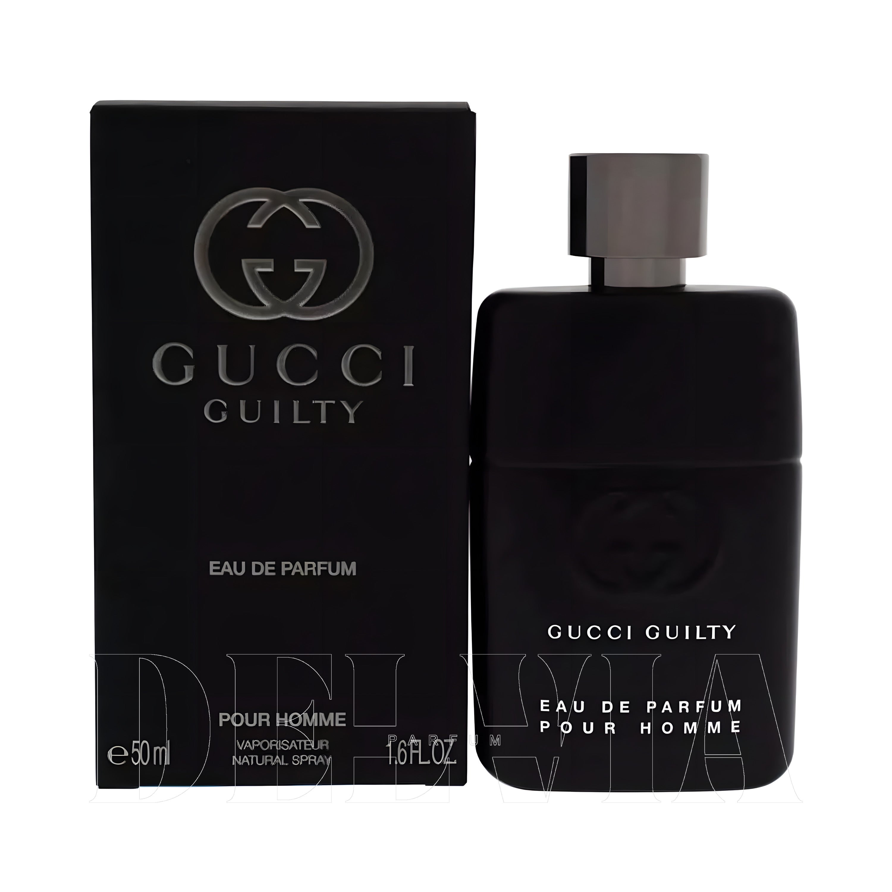 Gucci Guilty 2 ml dekant parfüm — kutu ve şişe görseli