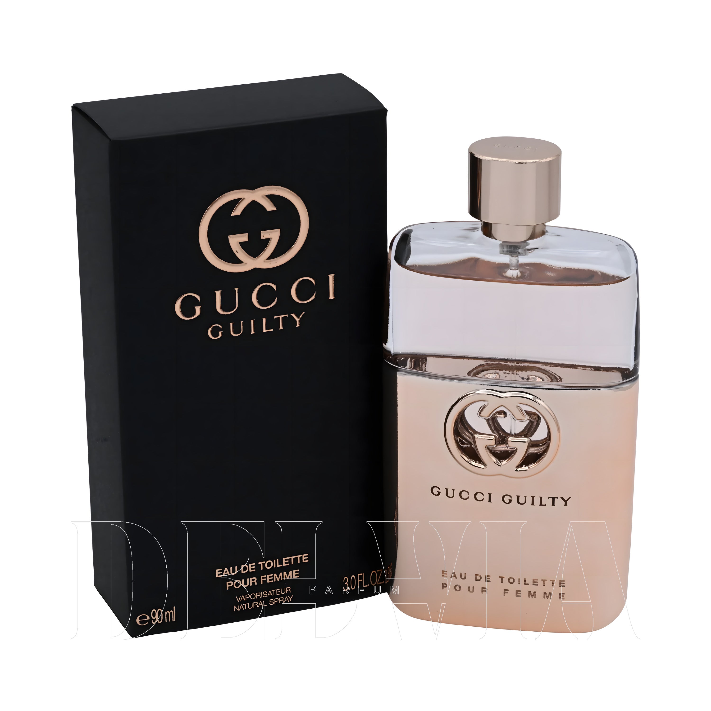 Gucci Guilty Pour Femme 10 ml dekant parfüm — kutu ve şişe görseli