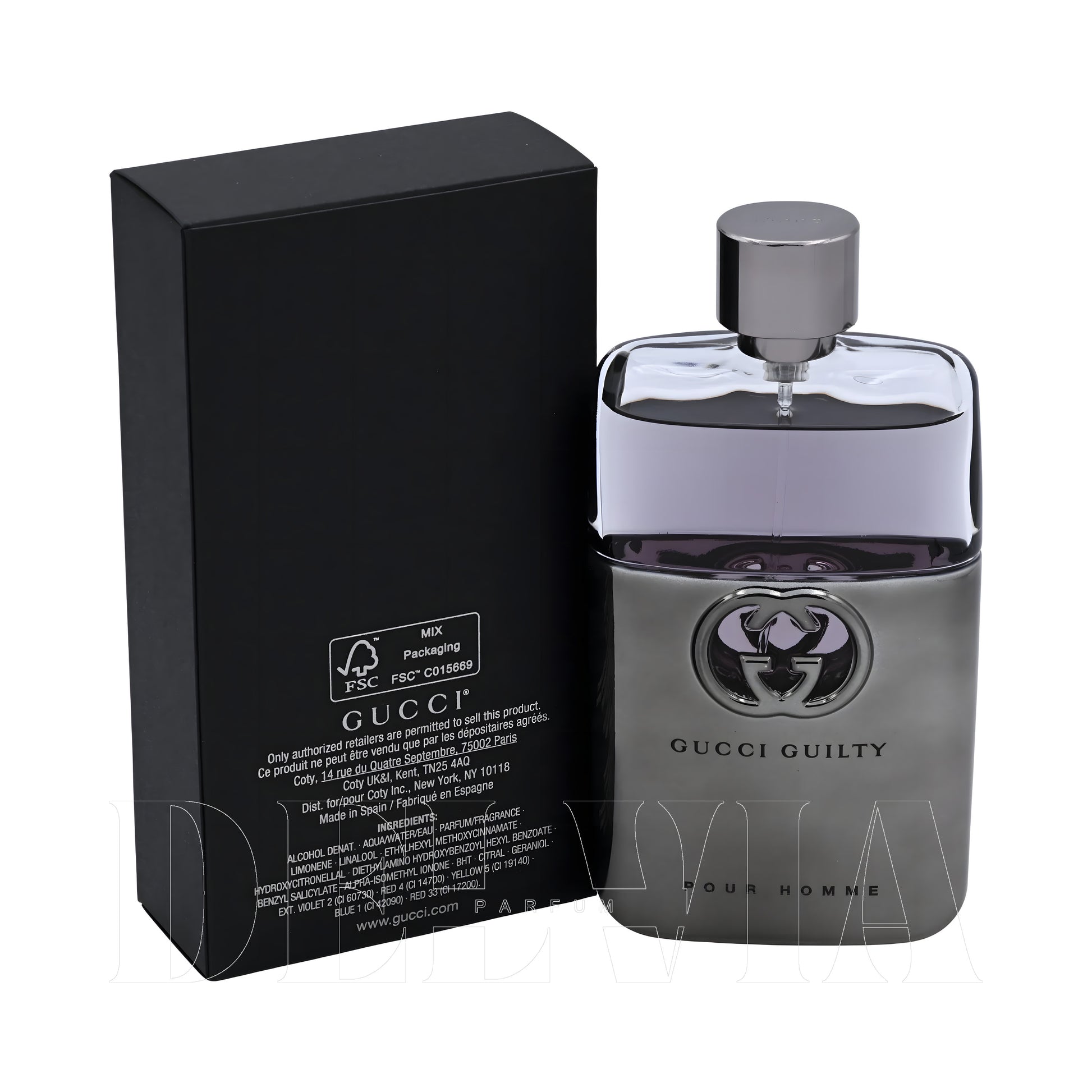 Gucci Guilty Pour Homme 8 ml dekant parfüm — kutu ve şişe görseli