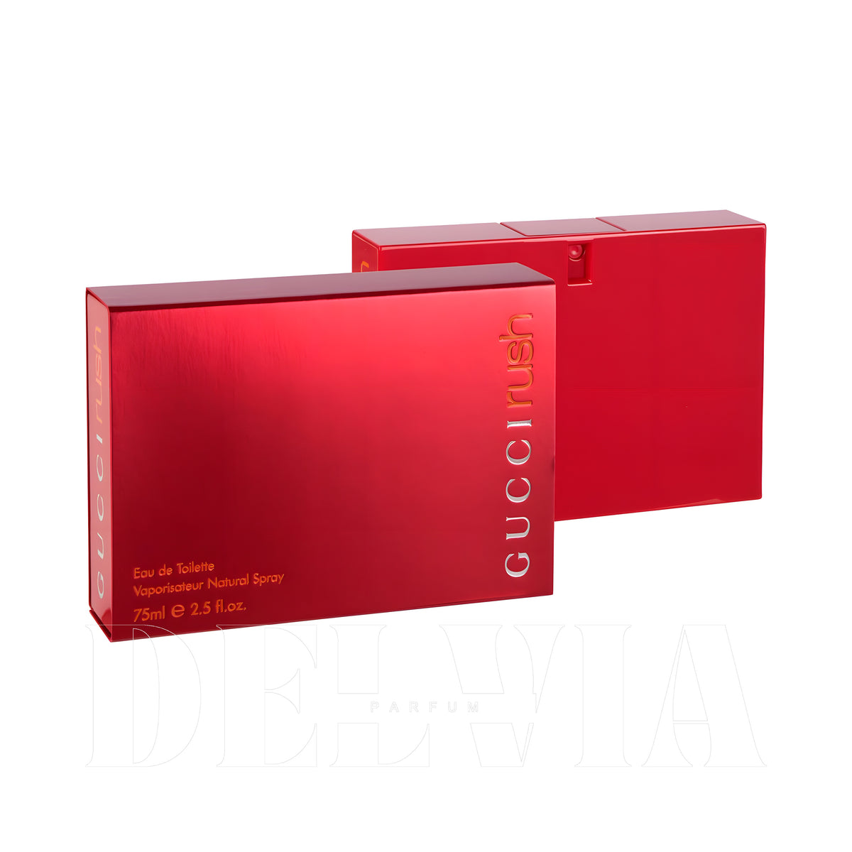 Gucci Rush 2 ml dekant parfüm — şişe+kutu görseli