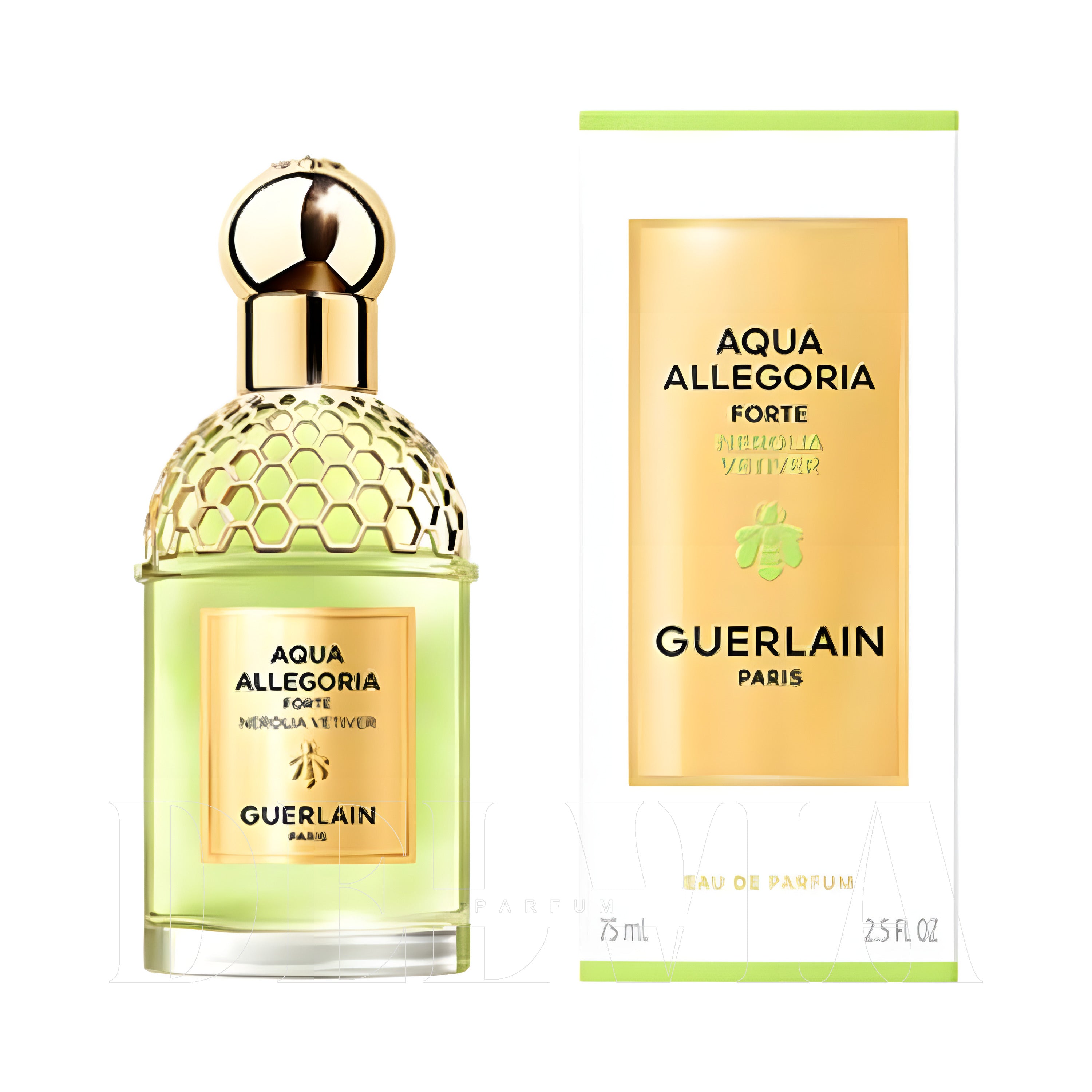 Guerlain Aqua Allegoria Nerolia Vetiver Forte 5 ml dekant parfüm — kutu ve şişe görseli