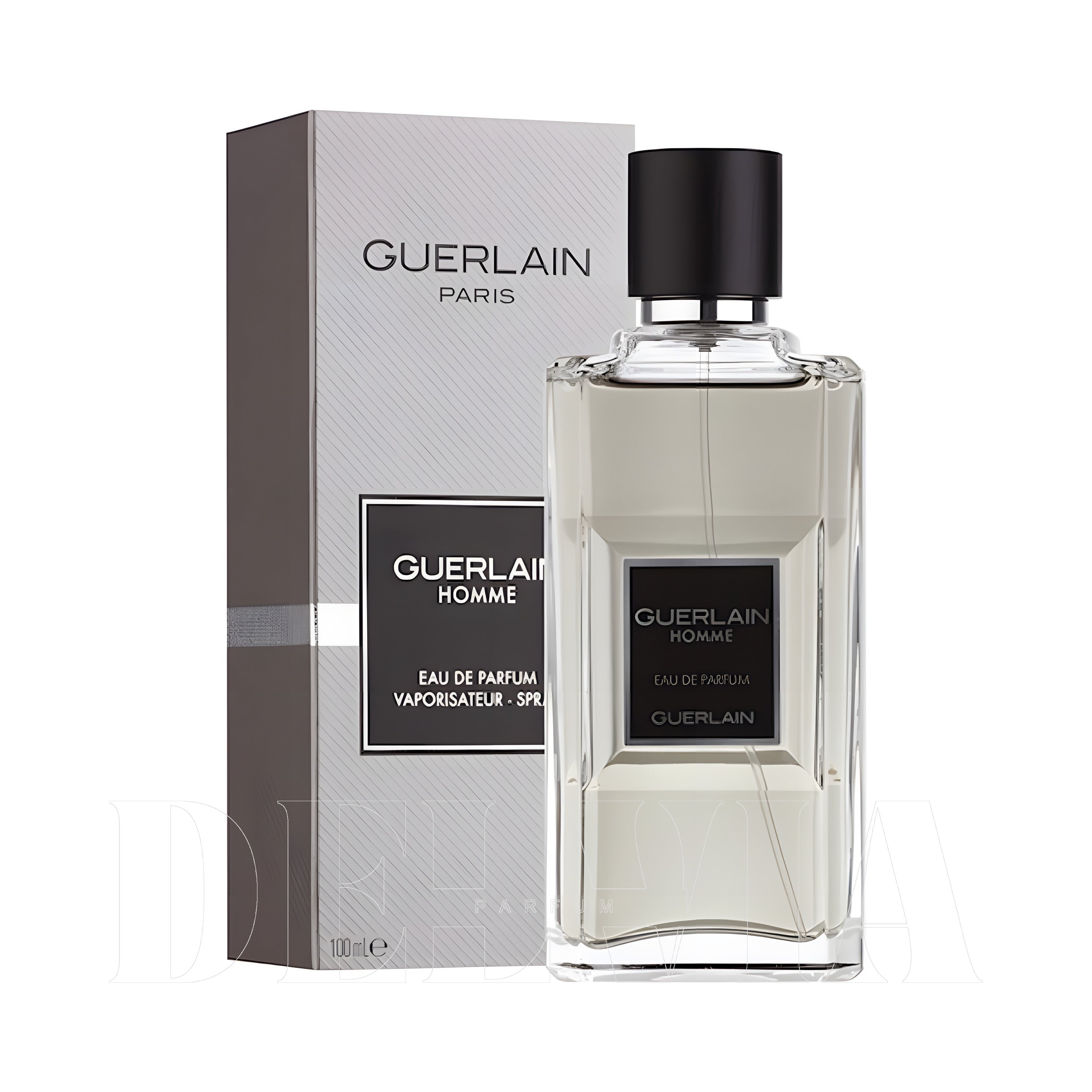 Guerlain Homme 2 ml dekant parfüm — kutu ve şişe görseli
