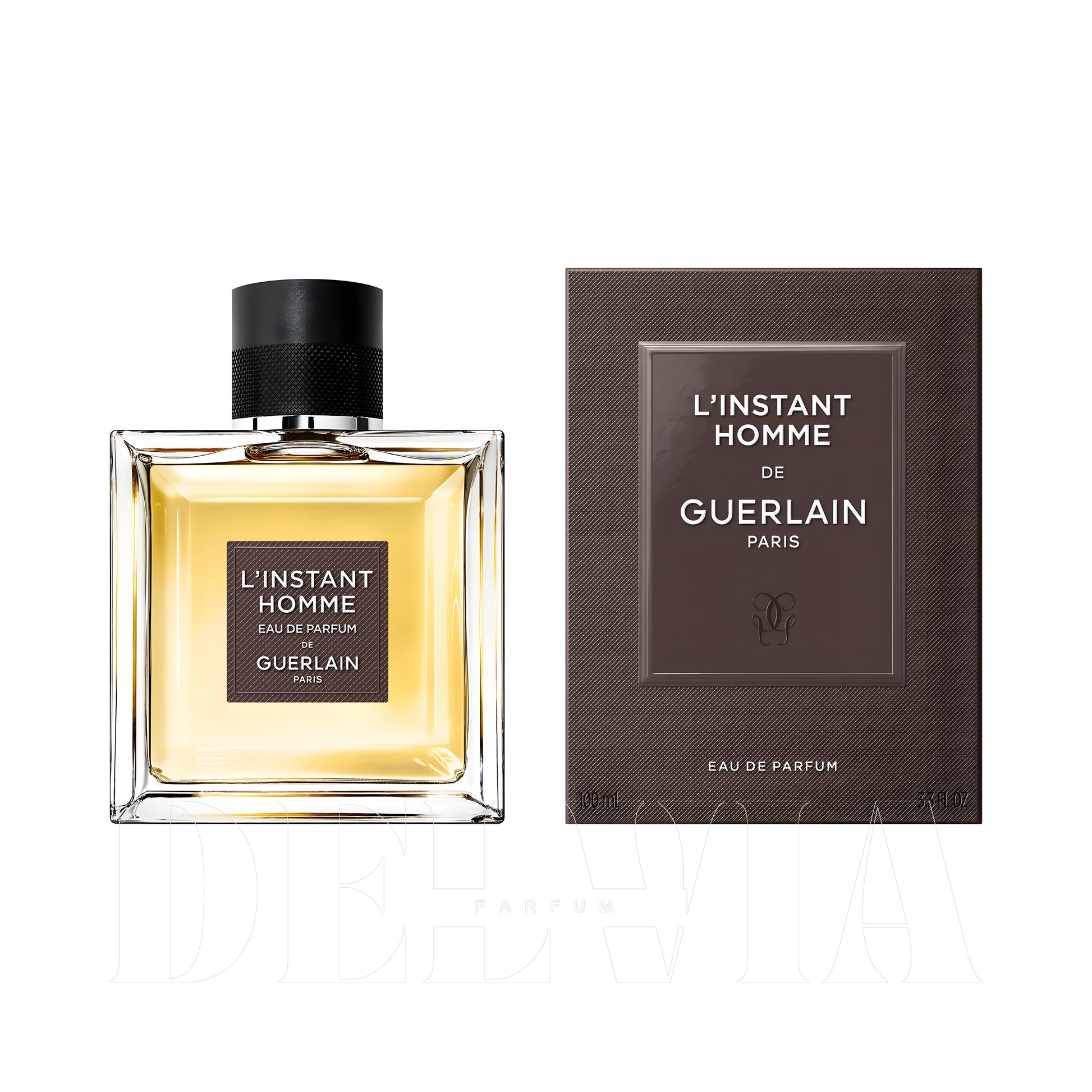 Guerlain L Instant De Guerlain Homme 2 ml dekant parfüm — kutu ve şişe görseli