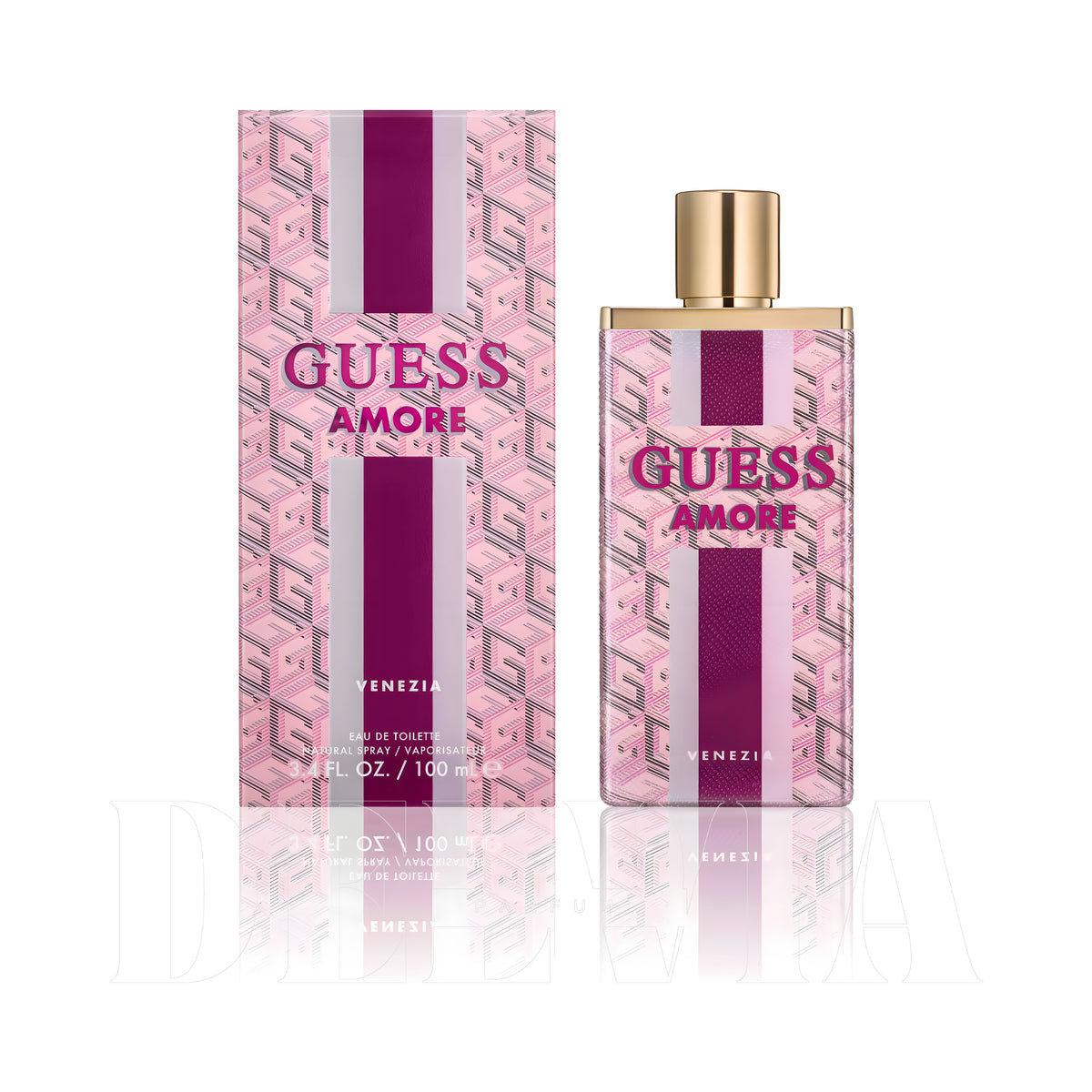 Guess Amore Venezia 2 ml dekant parfüm — kutu ve şişe görseli