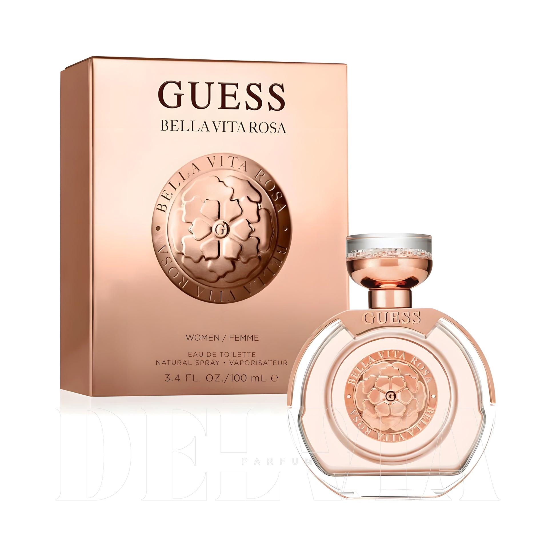 Guess Bella Vita Rosa 2 ml dekant parfüm — kutu ve şişe görseli