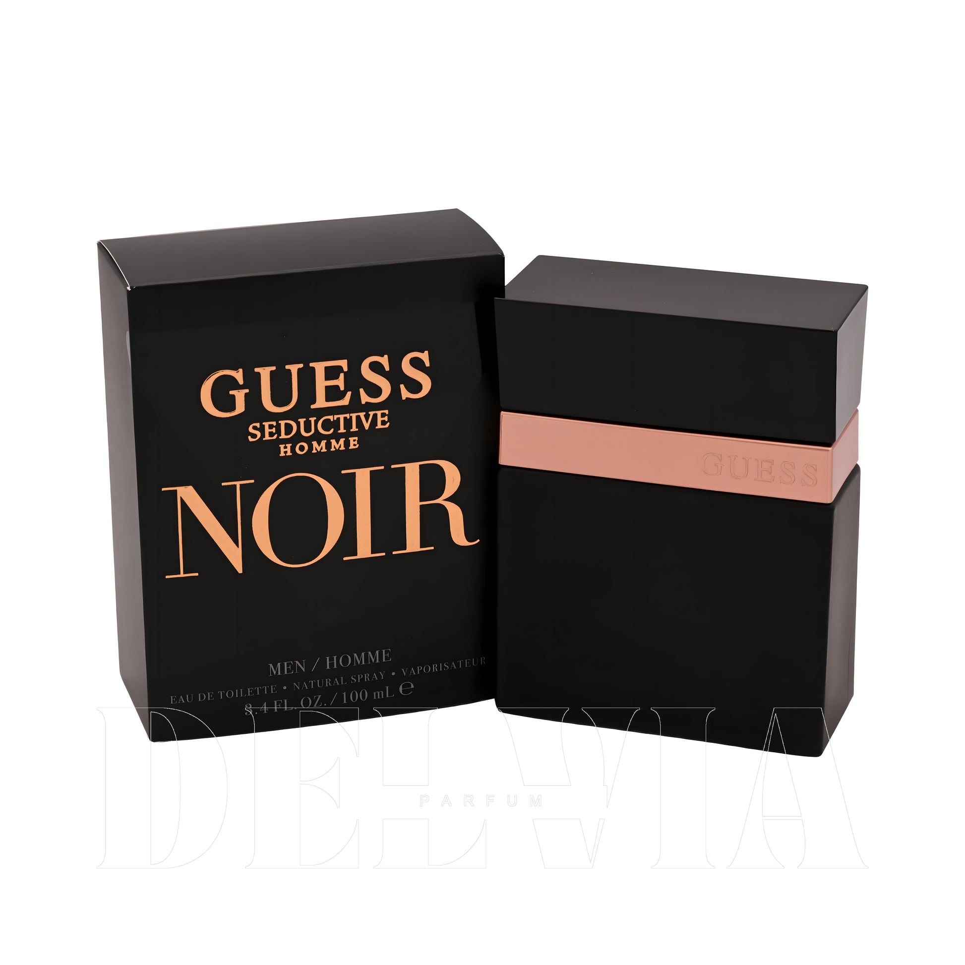Guess Seductive Homme Noir Edt 10 ml dekant parfüm — kutu ve şişe görseli