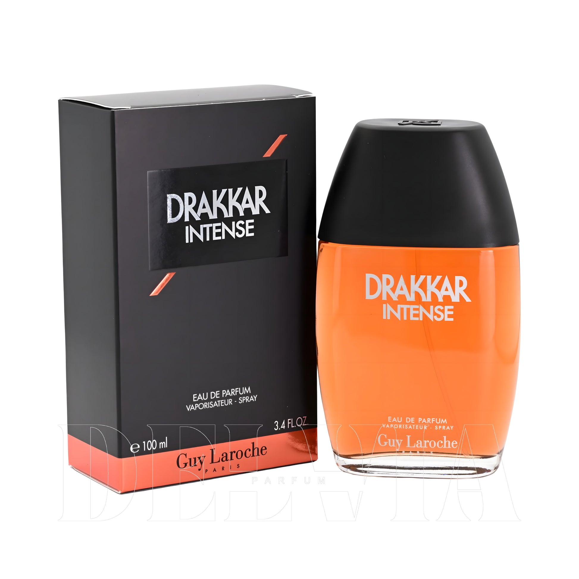 Guy Laroche Drakkar Intense 2 ml dekant parfüm — kutu ve şişe görseli