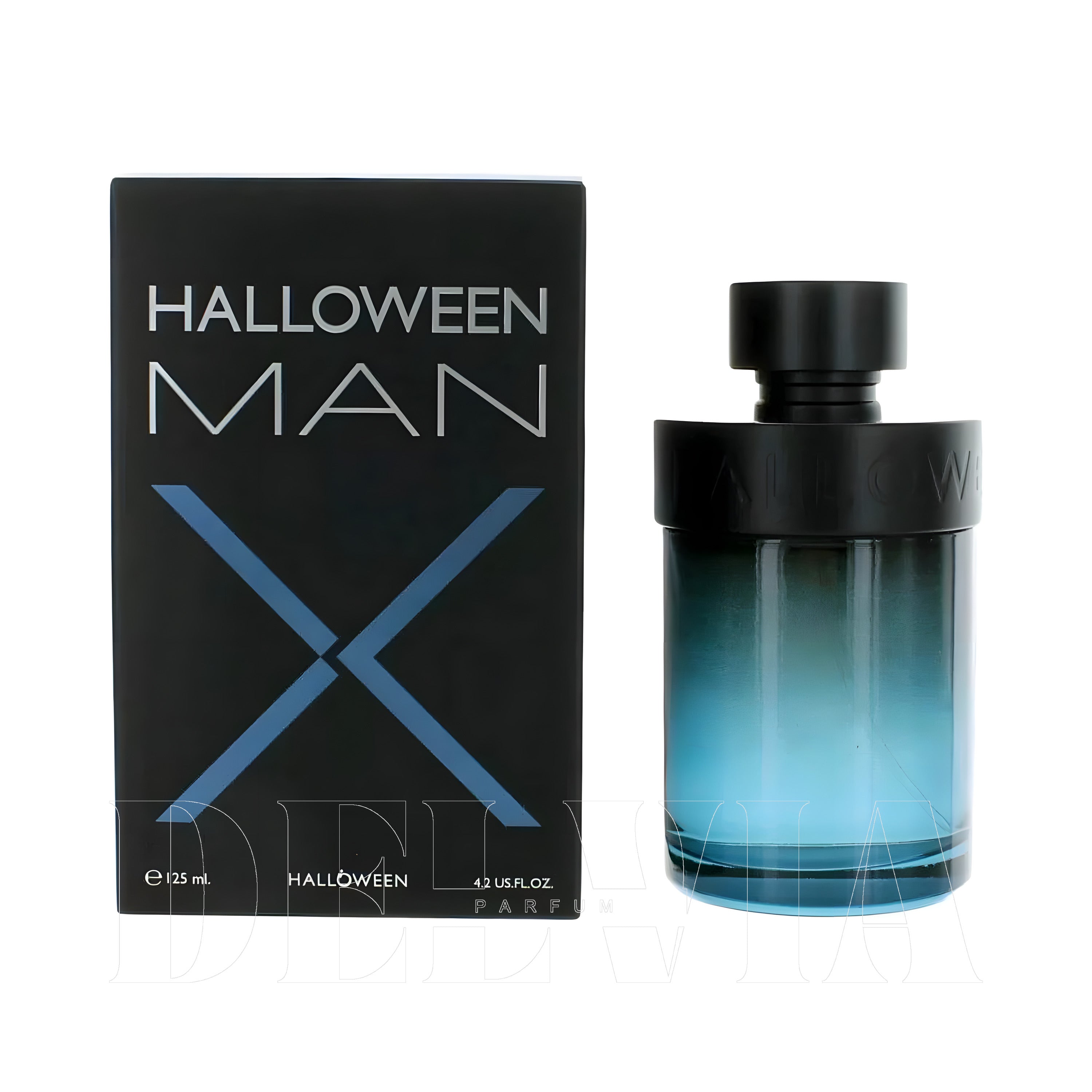 Halloween Man X 2 ml dekant parfüm — kutu ve şişe görseli