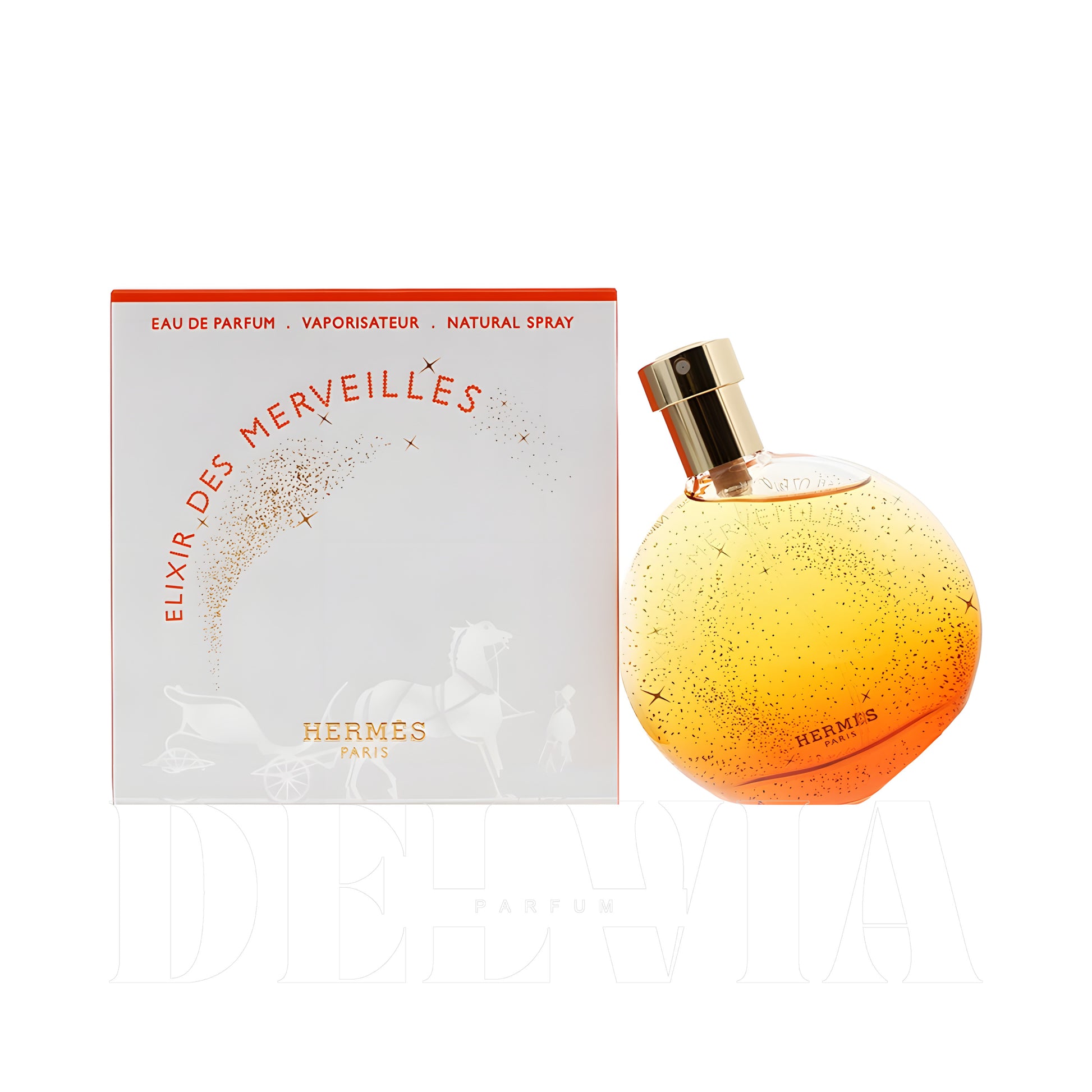 Hermes Elixir Des Merveilles 30 ml dekant parfüm — kutu ve şişe görseli