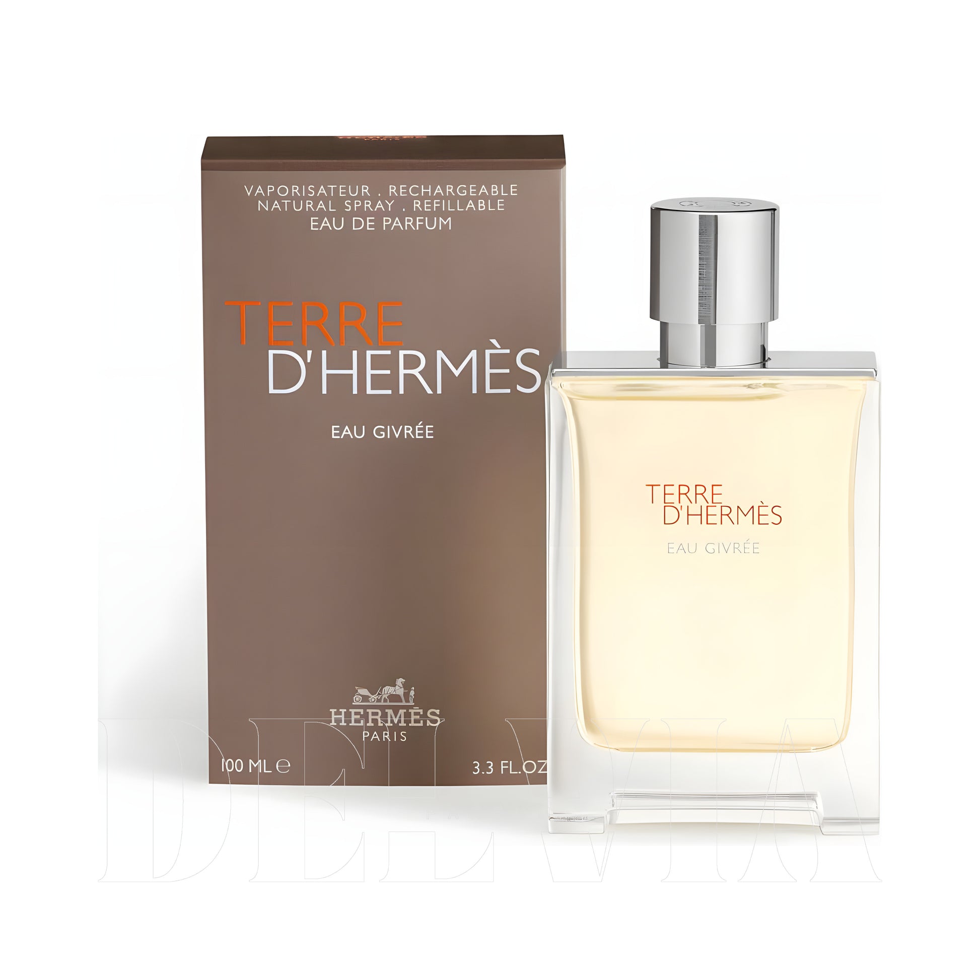 Hermes Terre D Eau Givree 3 ml dekant parfüm — kutu ve şişe görseli