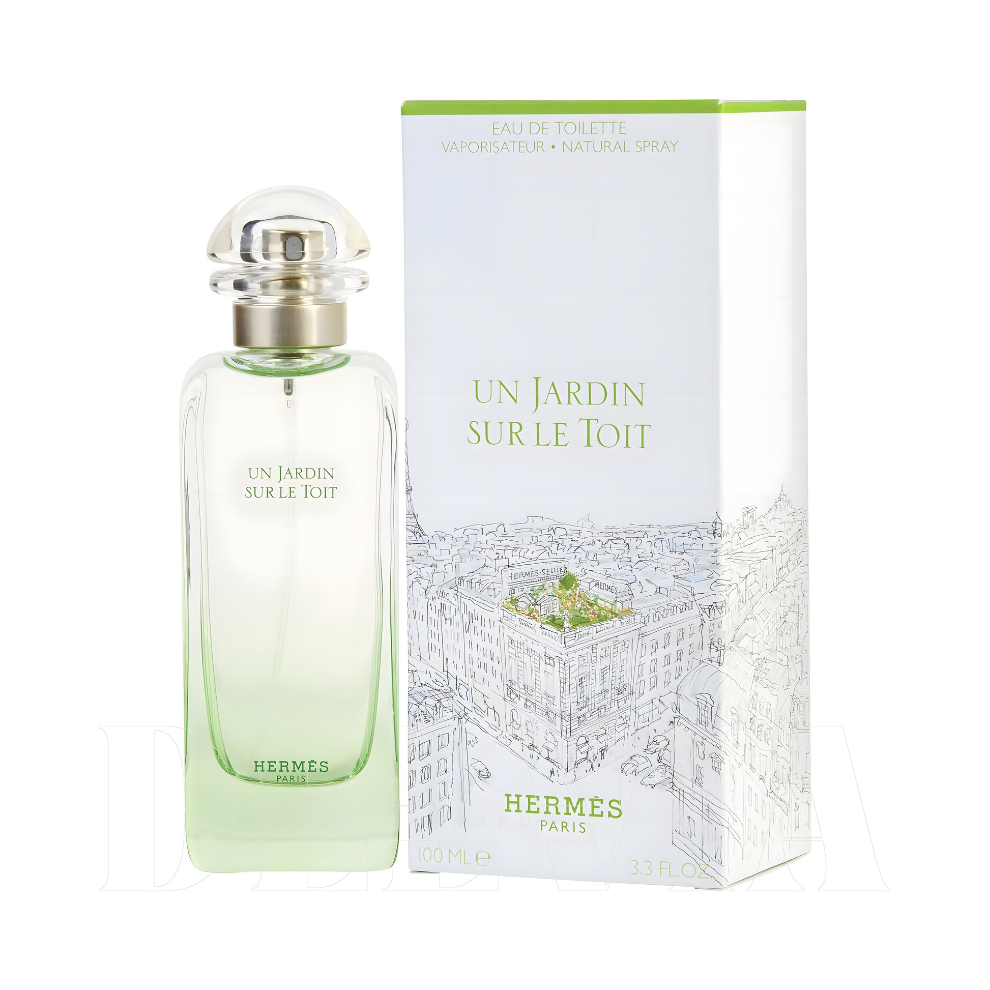 Hermes Un Jardin Sur Le Toit Edt 10 ml dekant parfüm — kutu ve şişe görseli