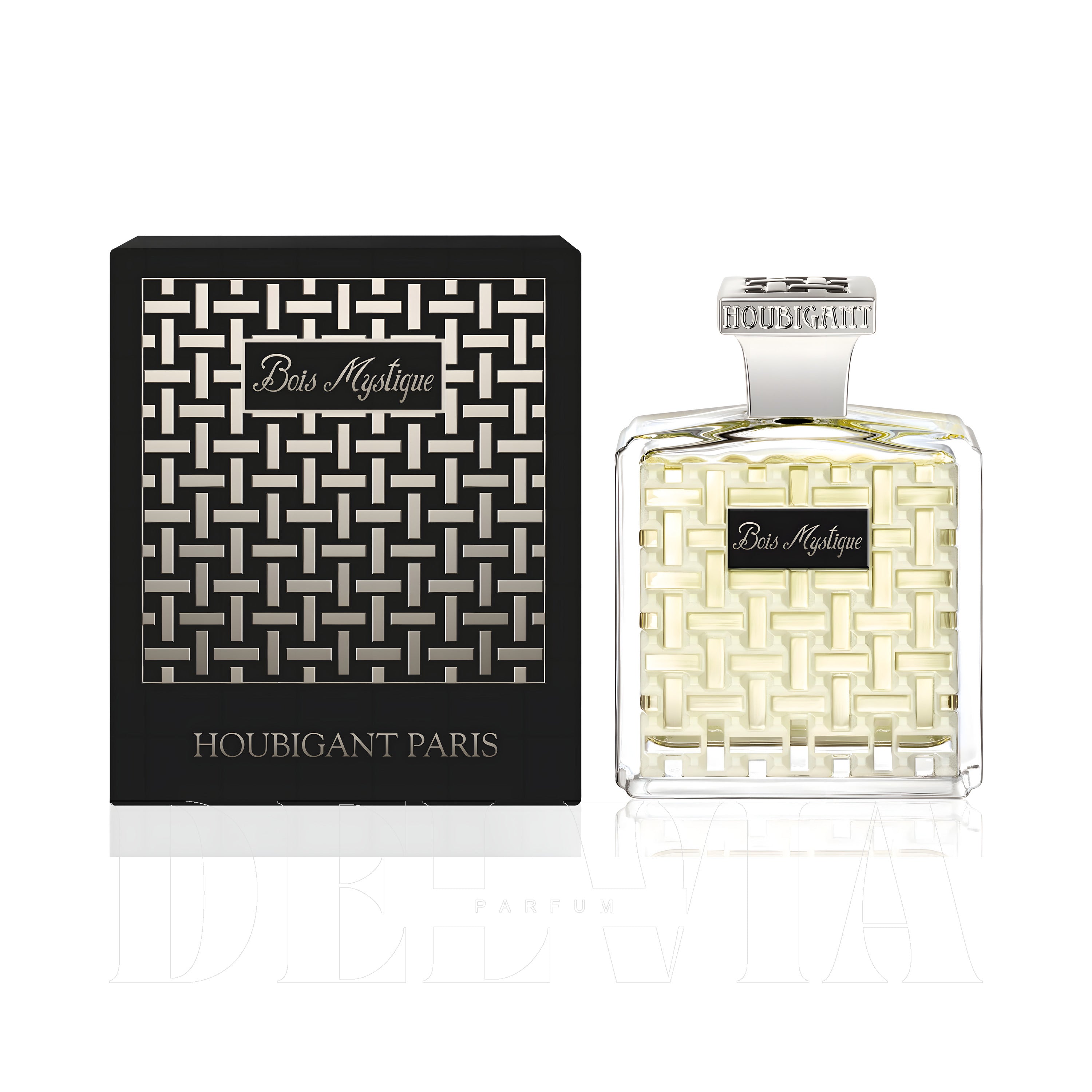 Houbigant Bois Mystique Extreme Edp 3 ml dekant parfüm — kutu ve şişe görseli