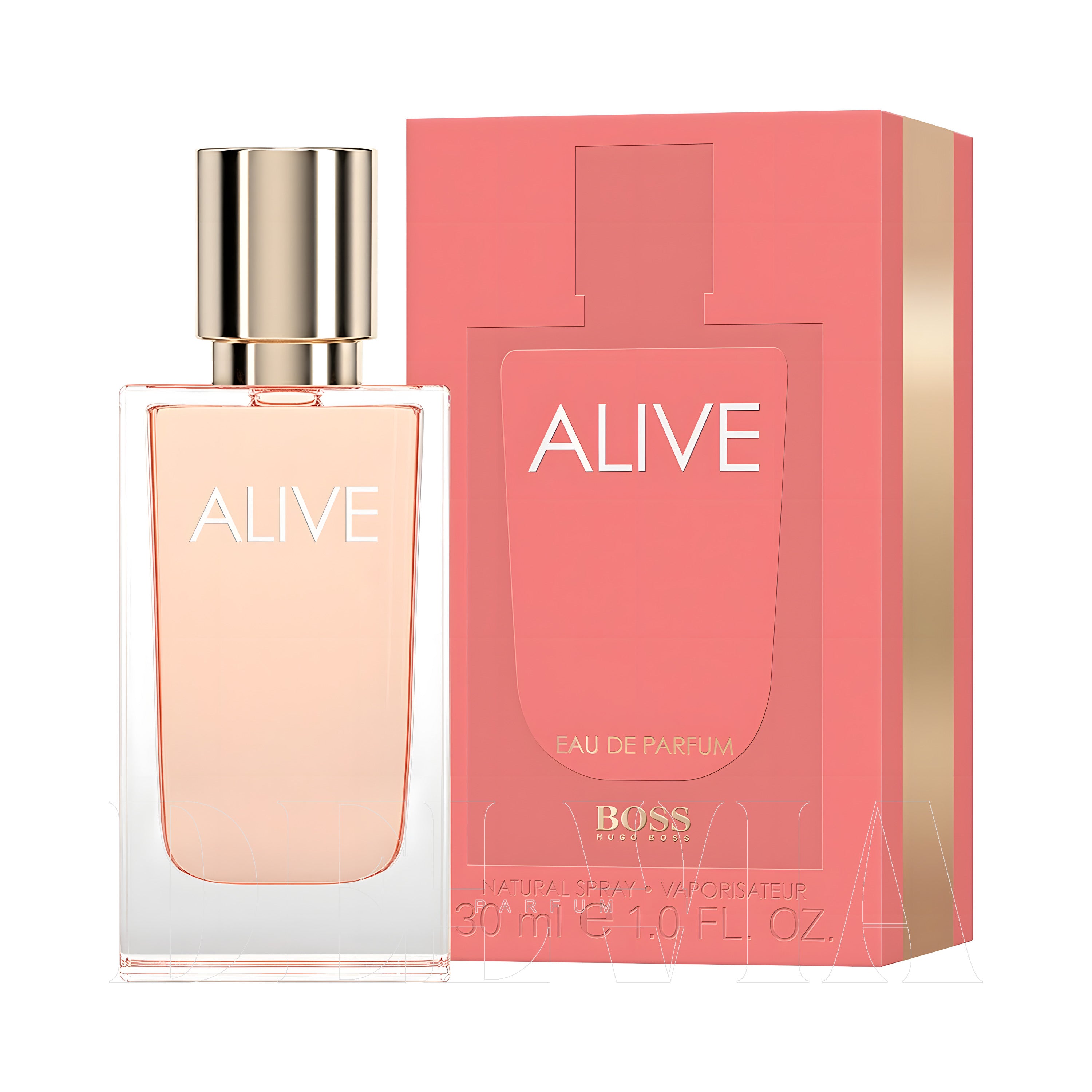 Hugo Boss Alive 8 ml dekant parfüm — kutu ve şişe görseli