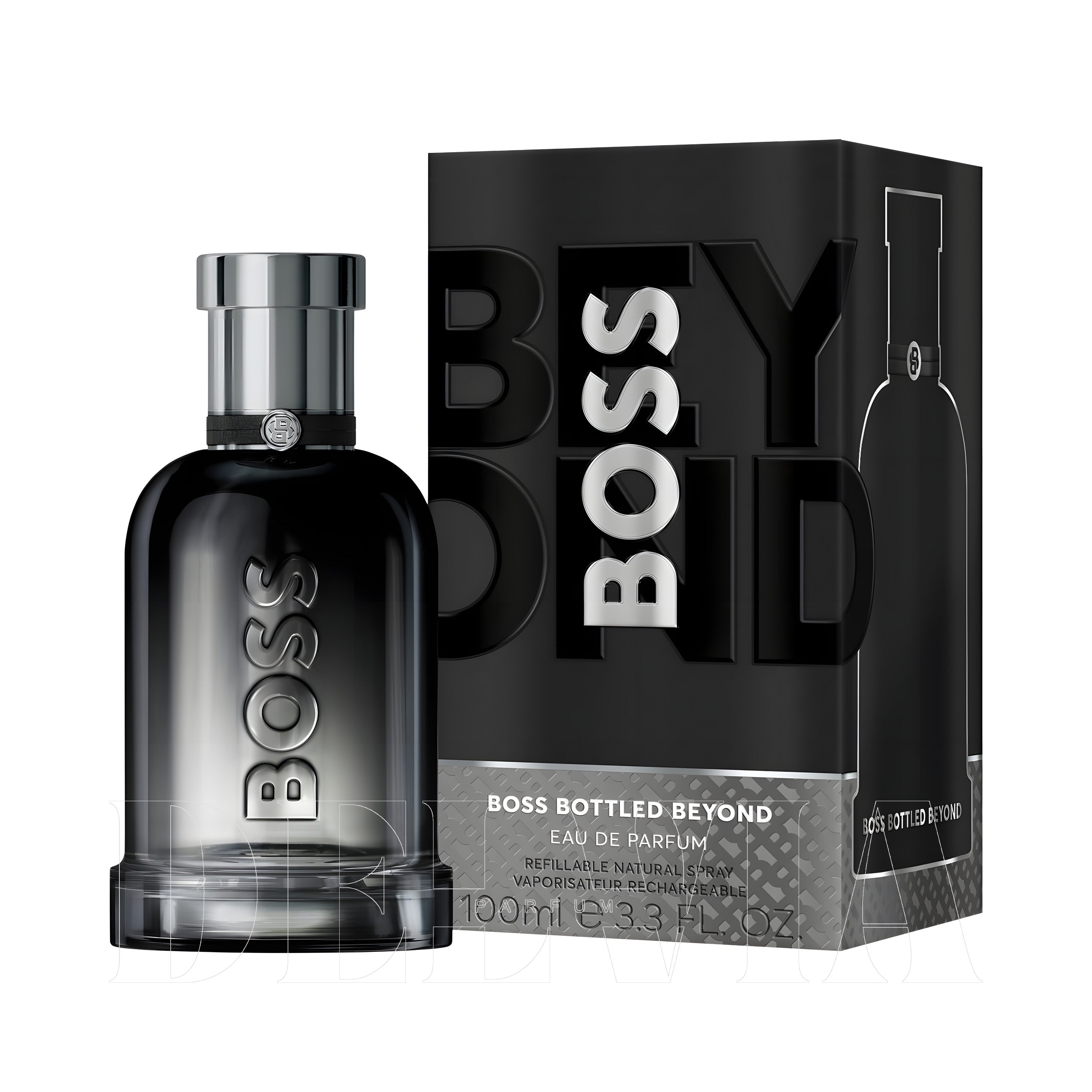 Hugo Boss Bottled Beyond Erkek 1 ml dekant parfüm — kutu ve şişe görseli