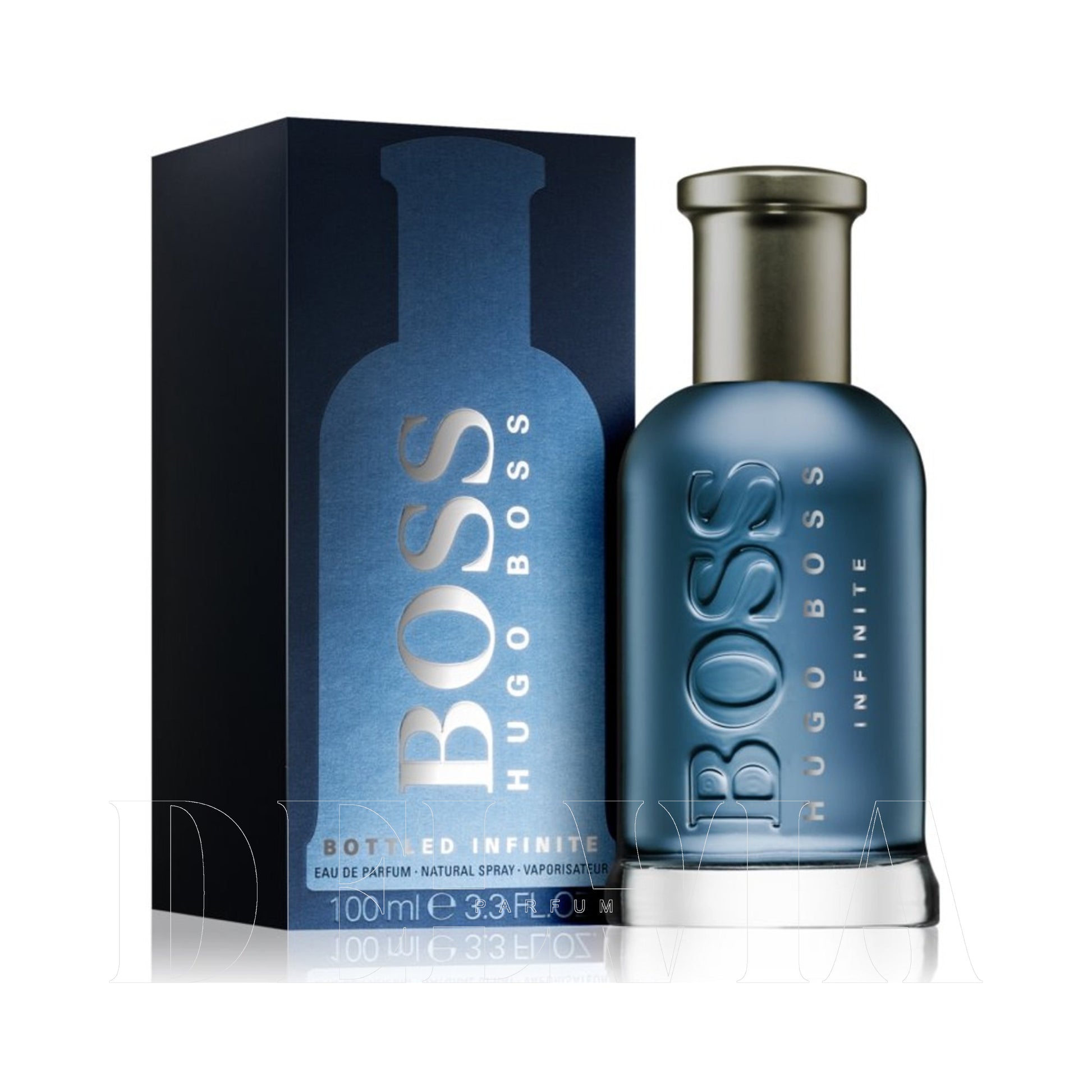 Hugo Boss Bottled Infinite 3 ml dekant parfüm — kutu ve şişe görseli