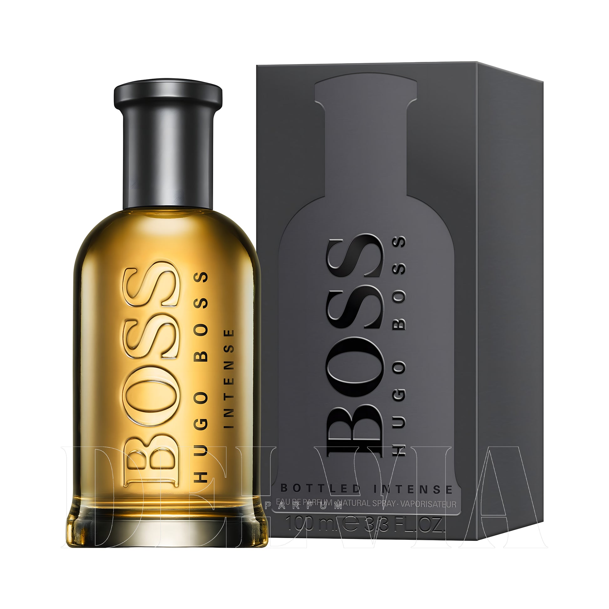 Hugo Boss Bottled Intense 20 ml dekant parfüm — kutu ve şişe görseli