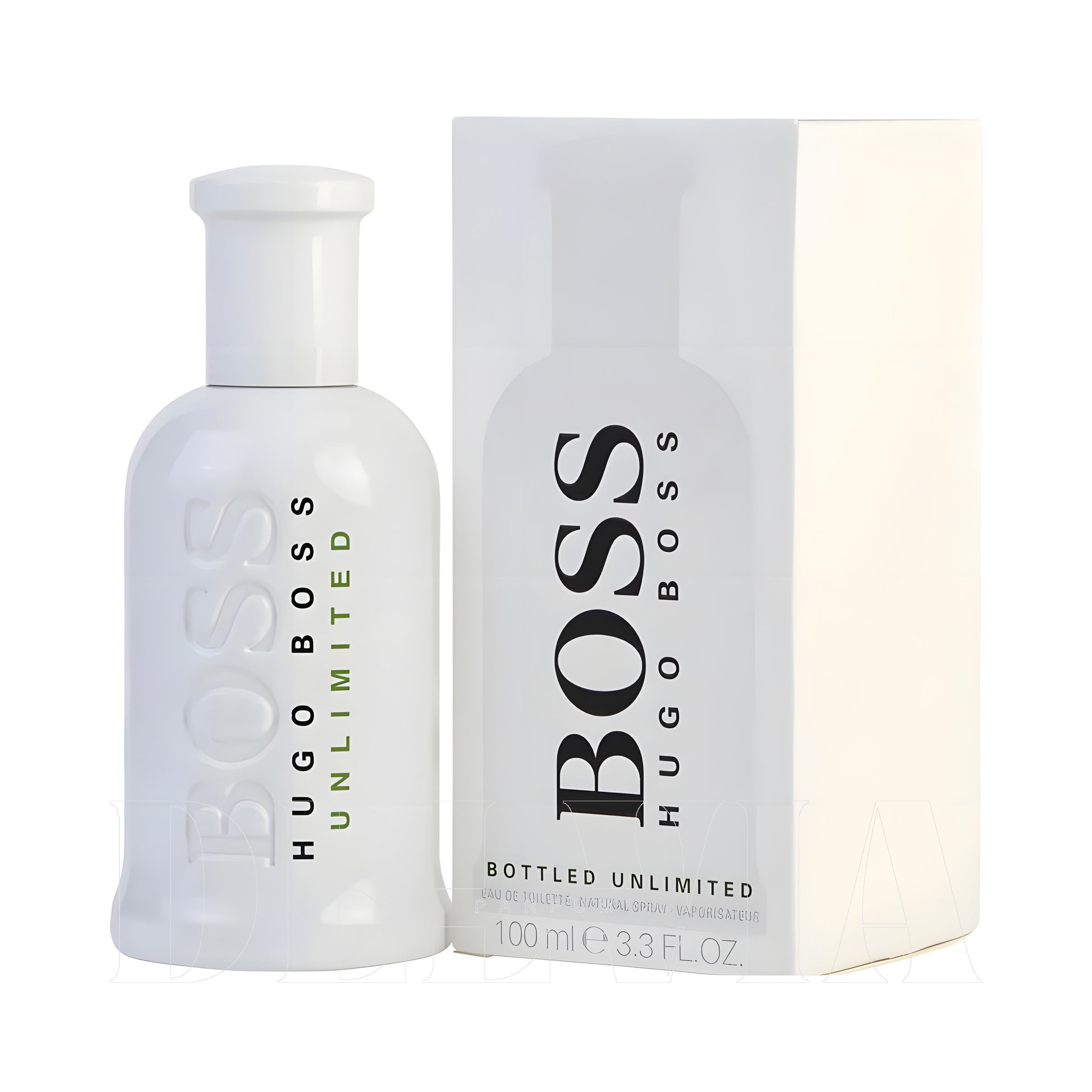 Hugo Boss Bottled Unlimited 2 ml dekant parfüm — kutu ve şişe görseli