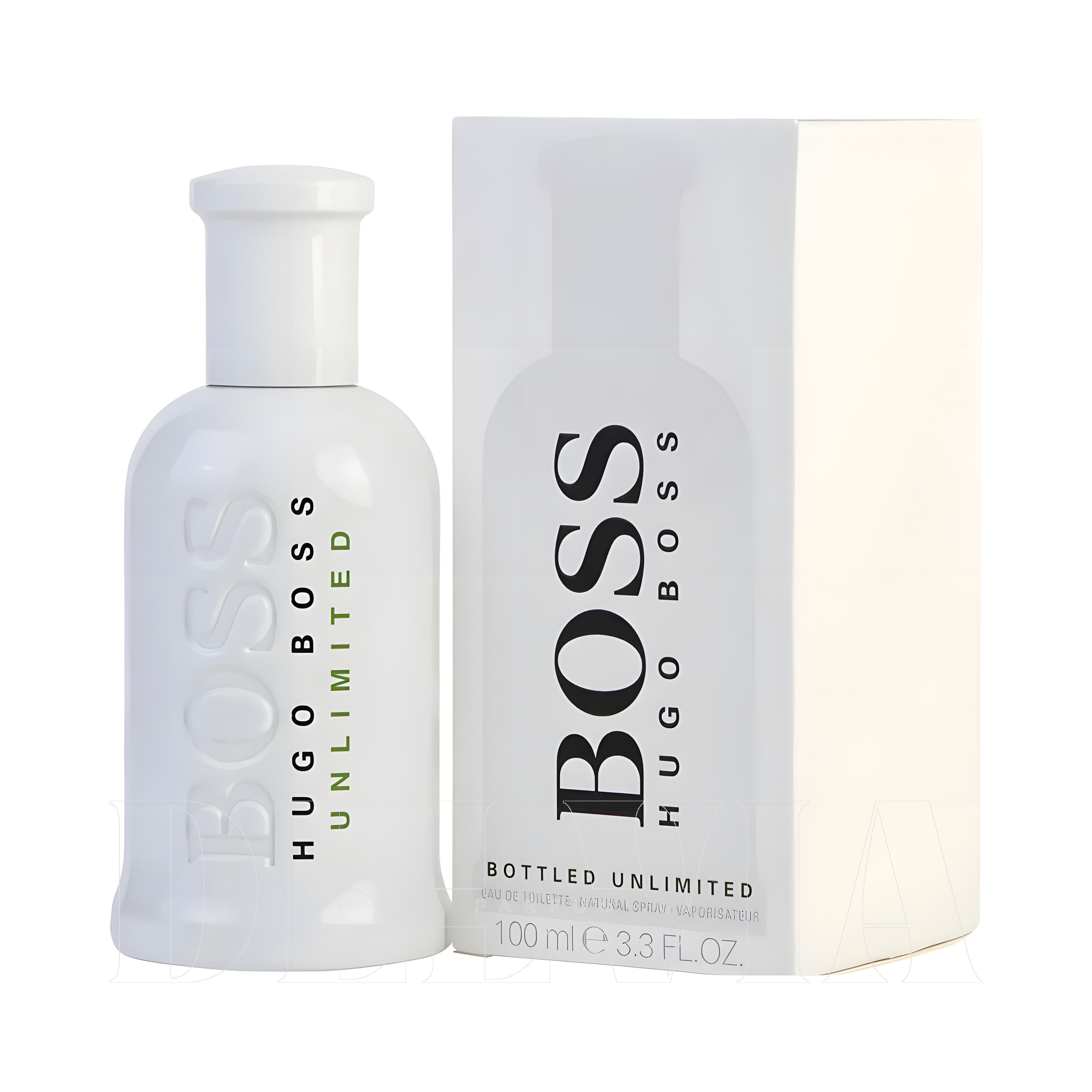 Hugo Boss Bottled Unlimited 2 ml dekant parfüm — kutu ve şişe görseli
