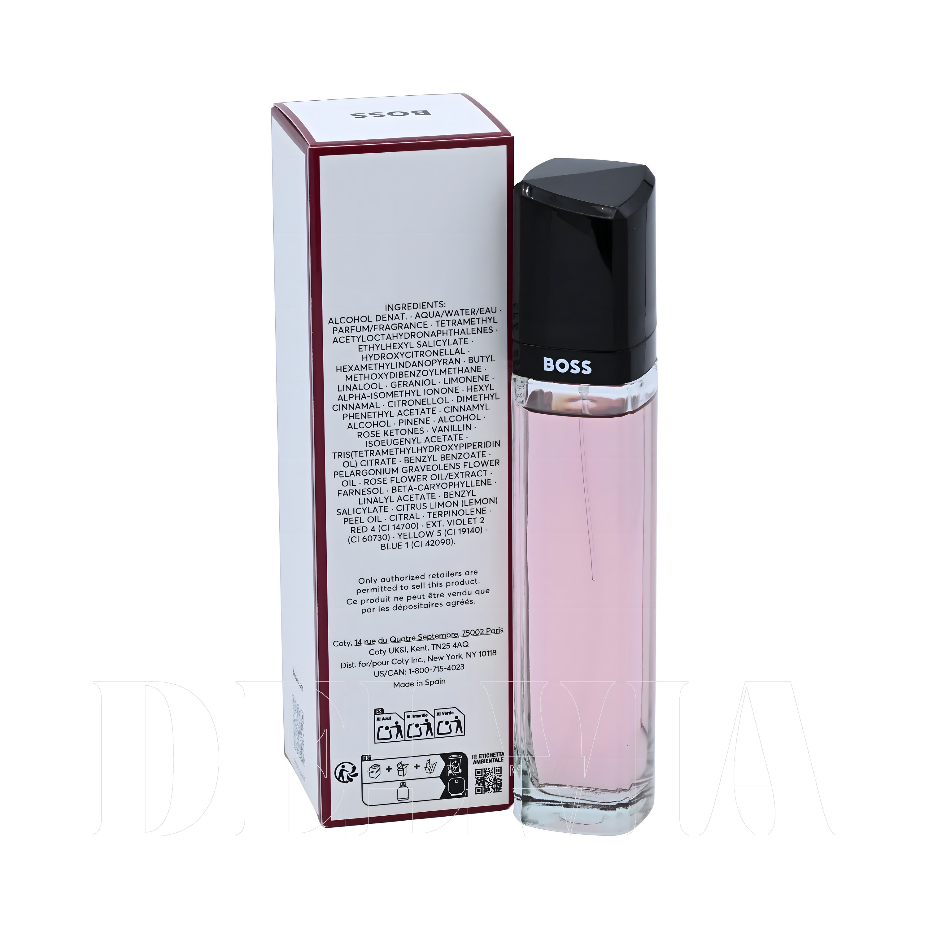 Hugo Boss Femme 3 ml dekant parfüm — kutu ve şişe görseli