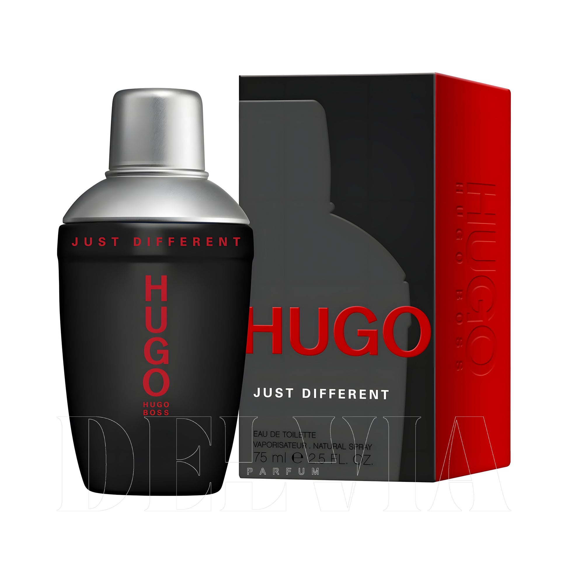 Hugo Boss Just Different Tam Boy Parfum — kutu ve şişe görseli