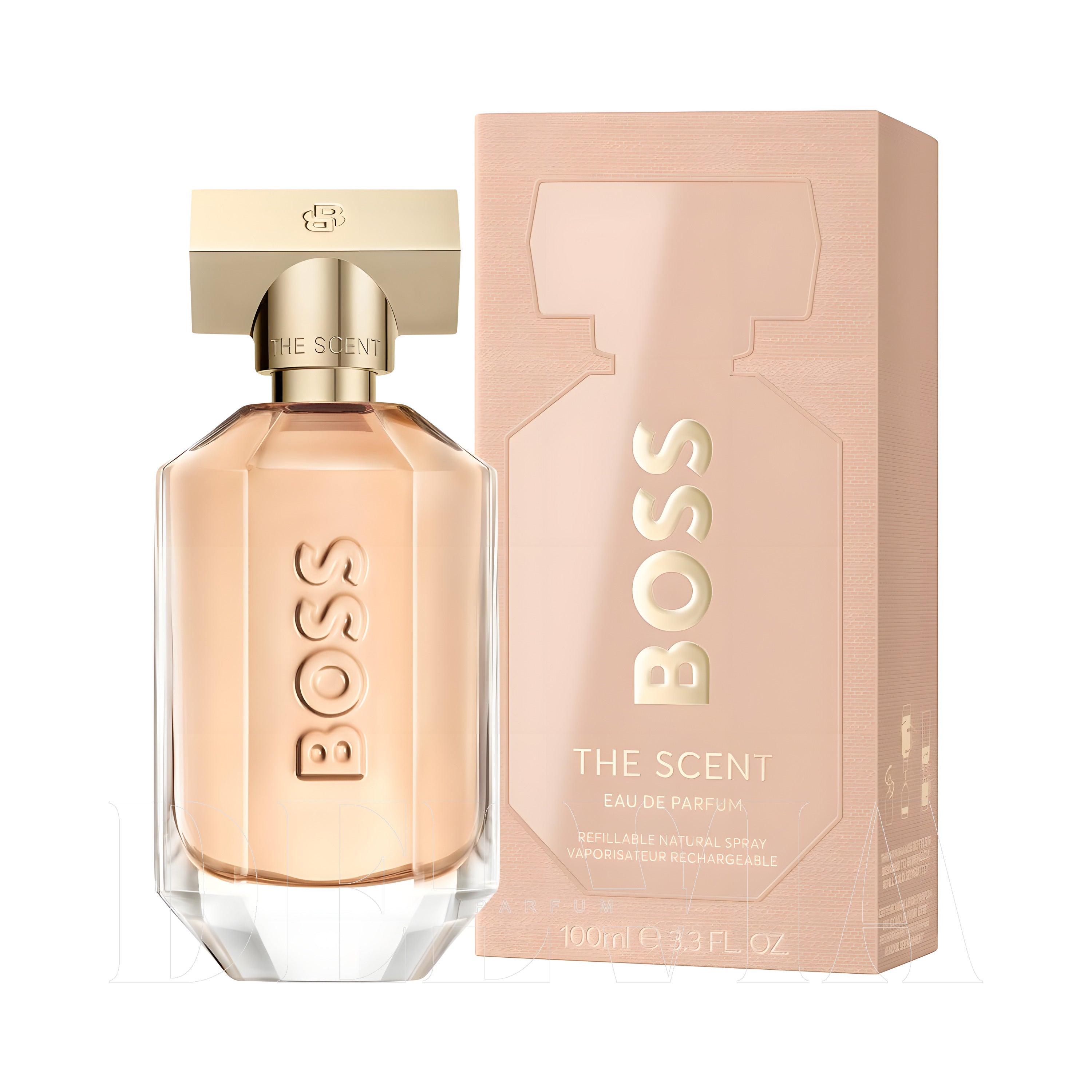 Hugo Boss The Scent For Her Katı Parfum — kutu ve şişe görseli